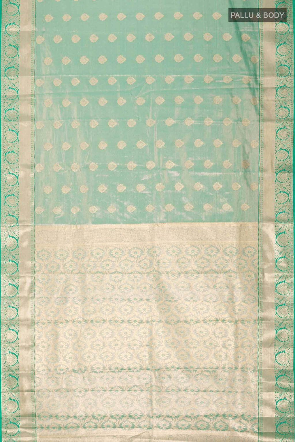 Green Blended Art Silk Saree