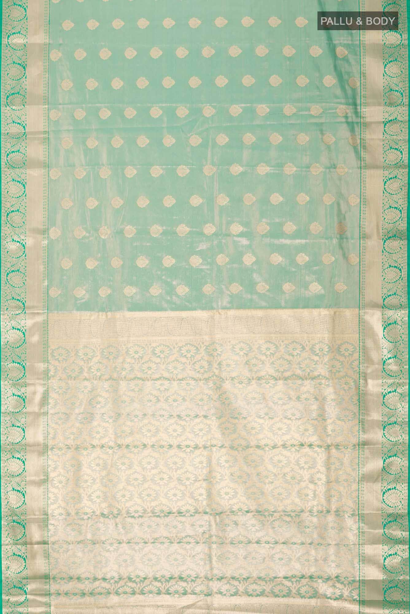 Green Blended Art Silk Saree