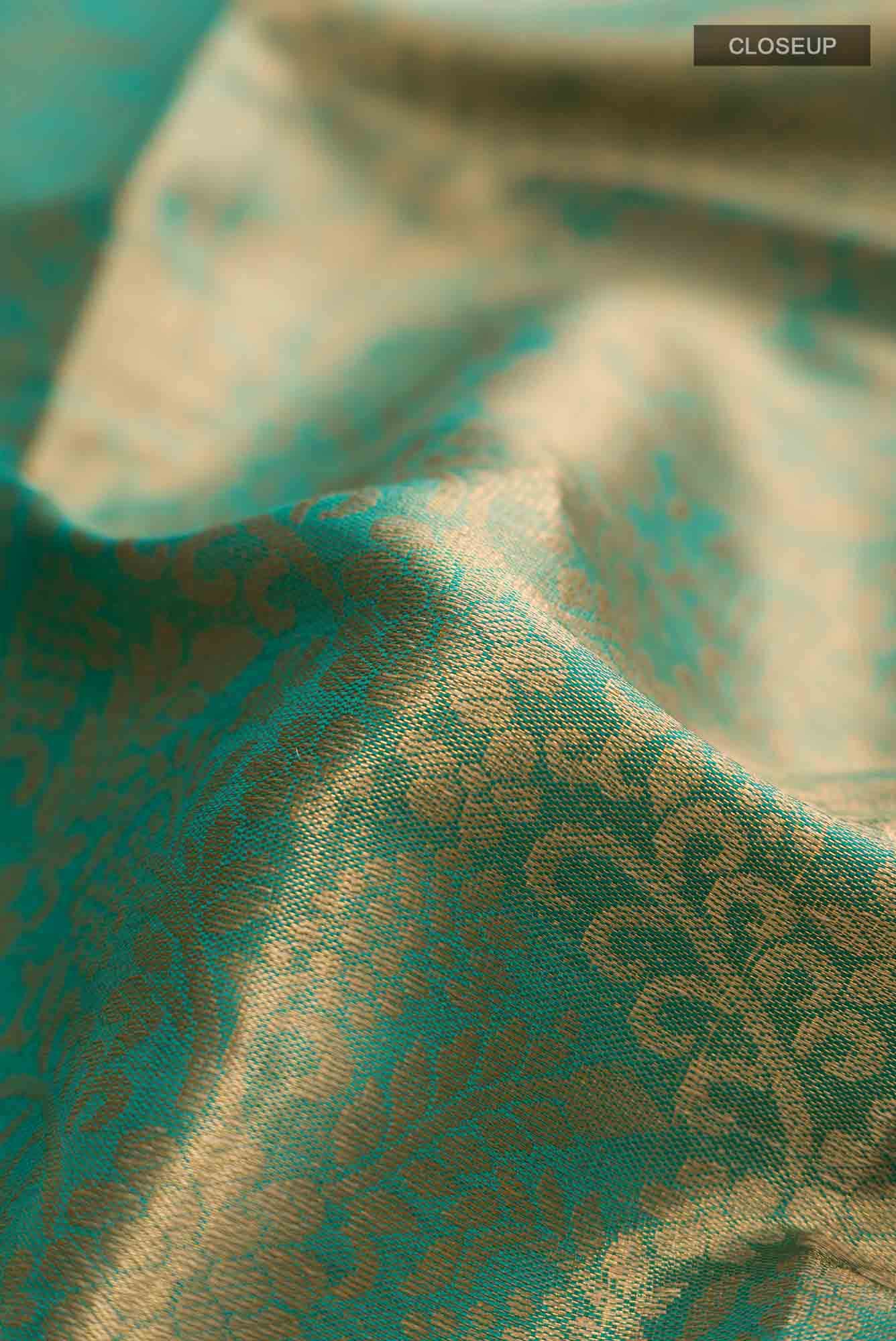 Green Blended Art Silk Saree