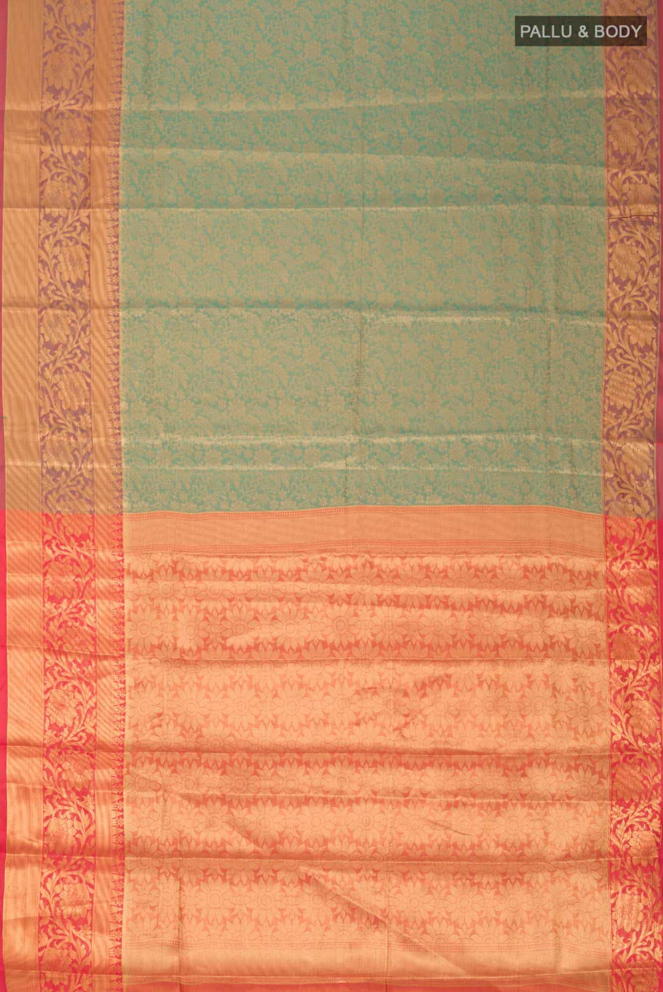 Green Blended Art Silk Saree