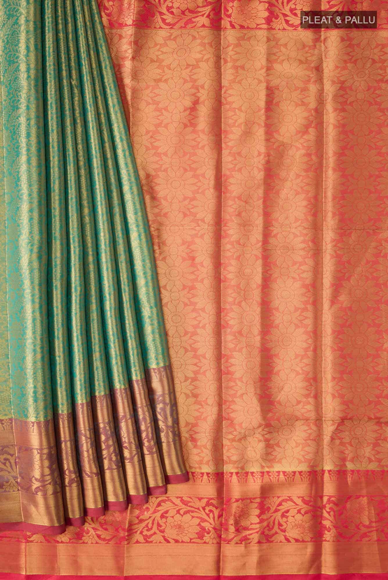 Green Blended Art Silk Saree