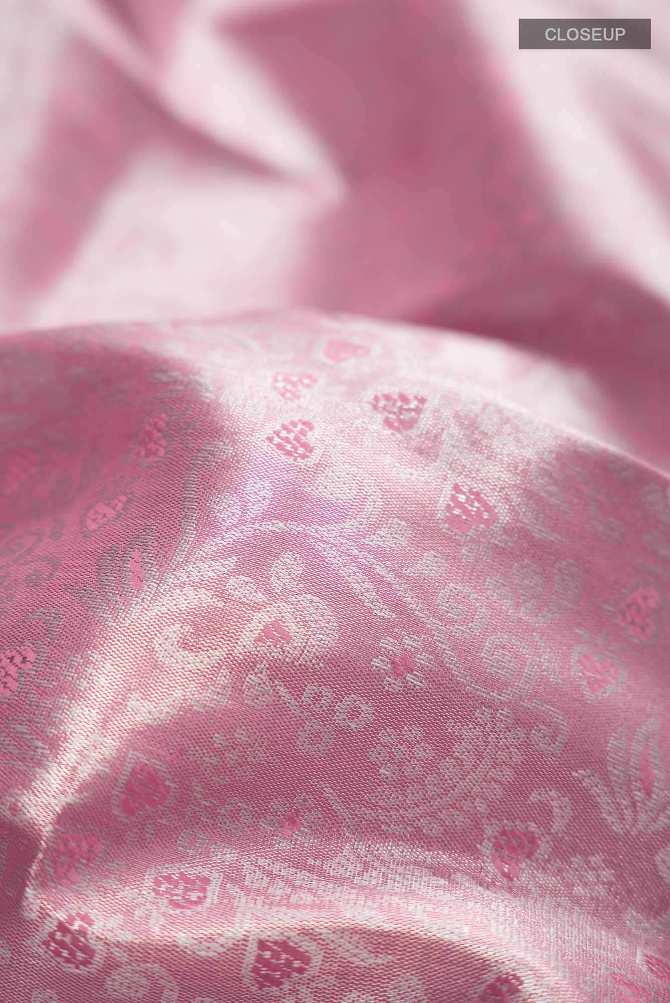 Rose pink Blended Art Silk Saree