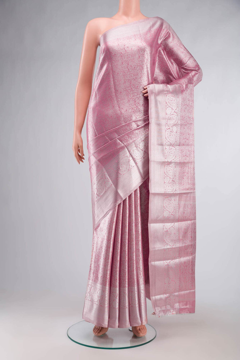 Rose pink Blended Art Silk Saree