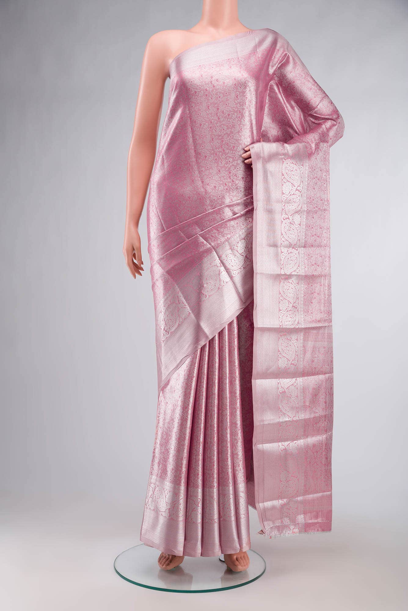Rose pink Blended Art Silk Saree