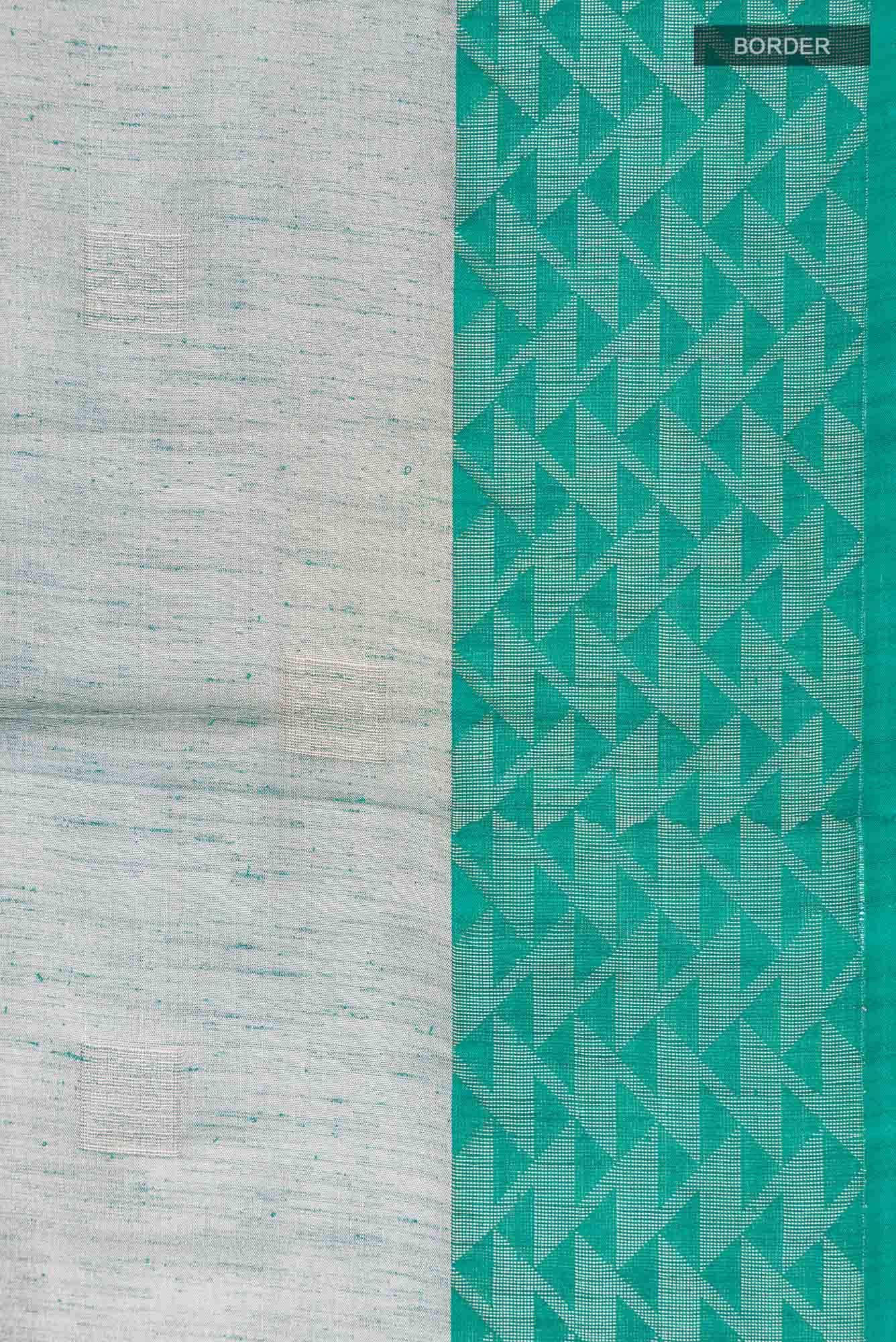 Green Blended Tussar Silk Saree