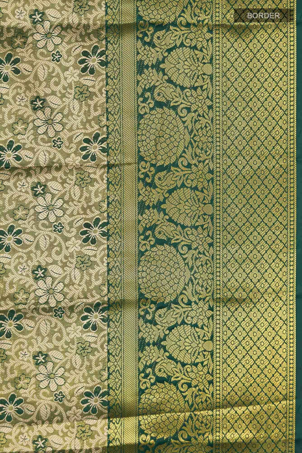 Green Blended Art Silk Saree
