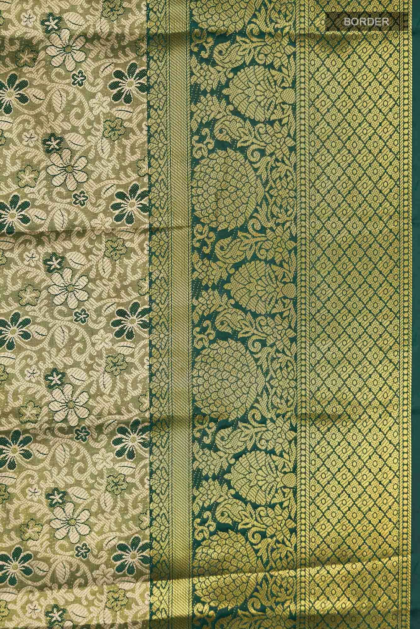 Green Blended Art Silk Saree