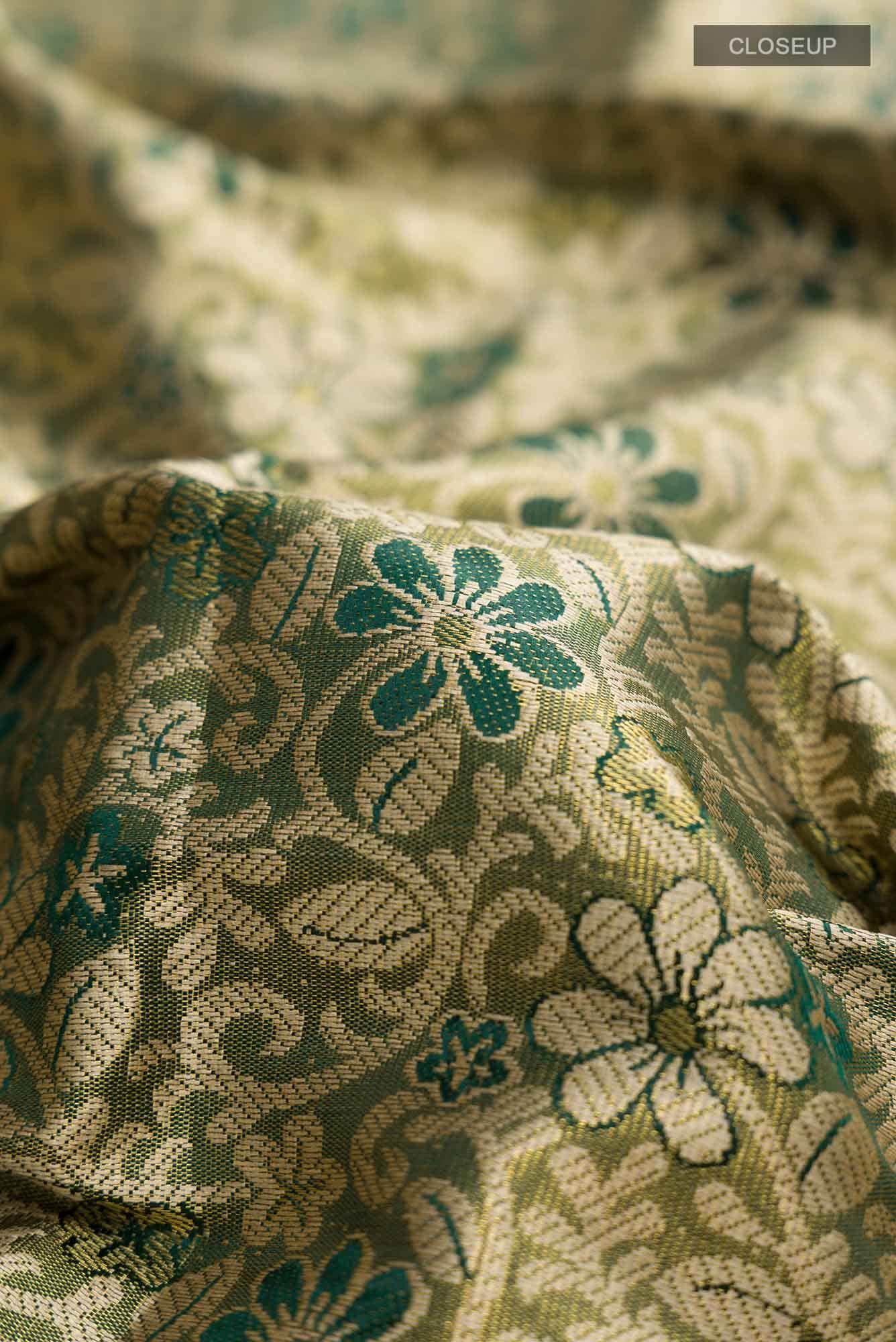 Green Blended Art Silk Saree