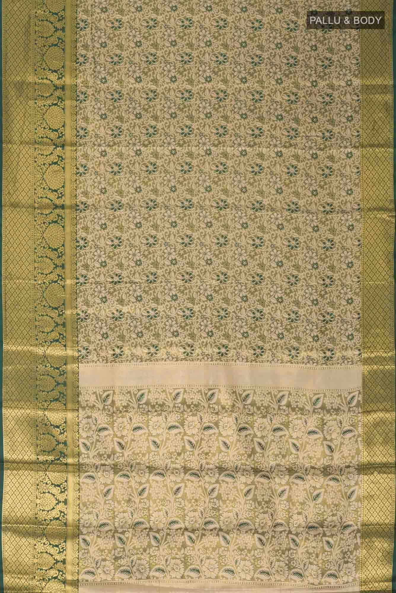Green Blended Art Silk Saree