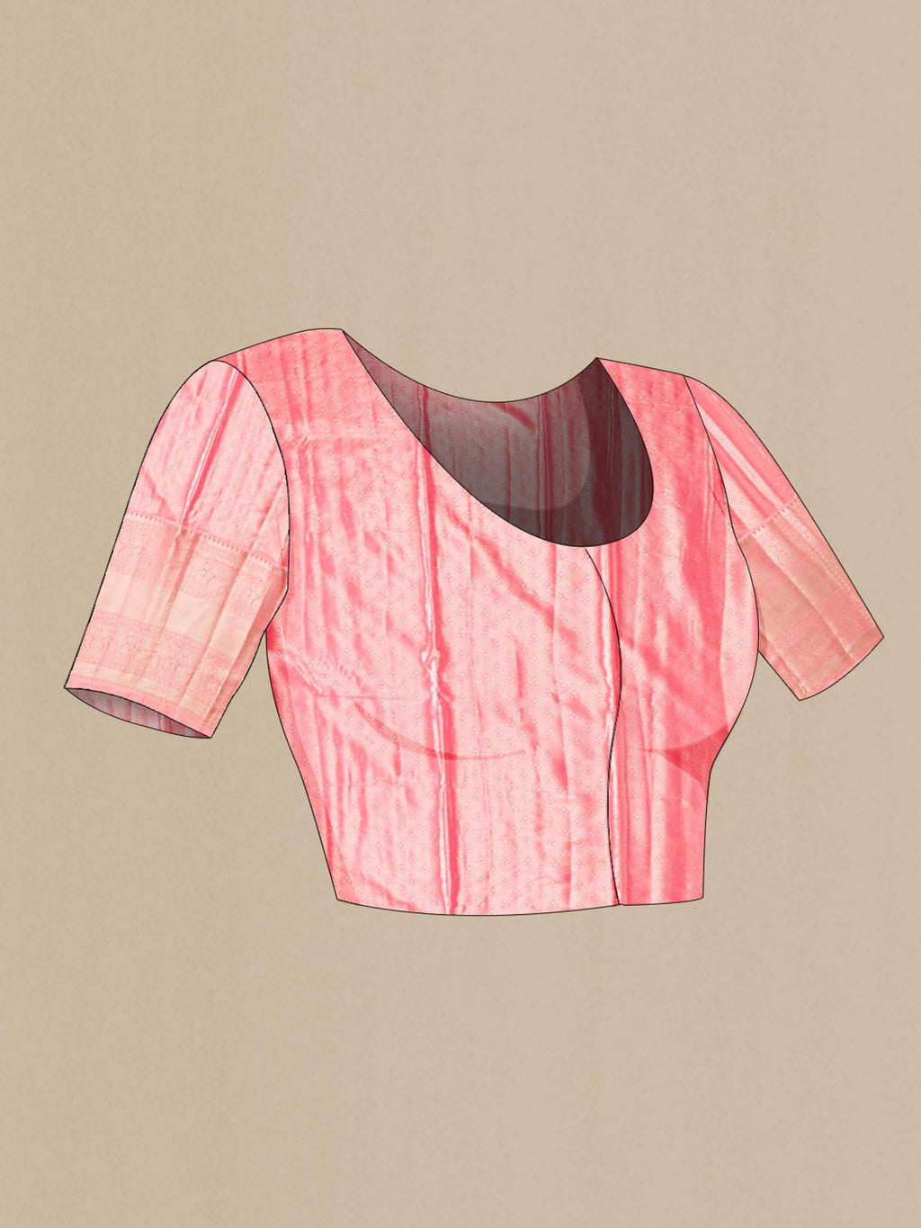 Pink Blended Art Silk Saree