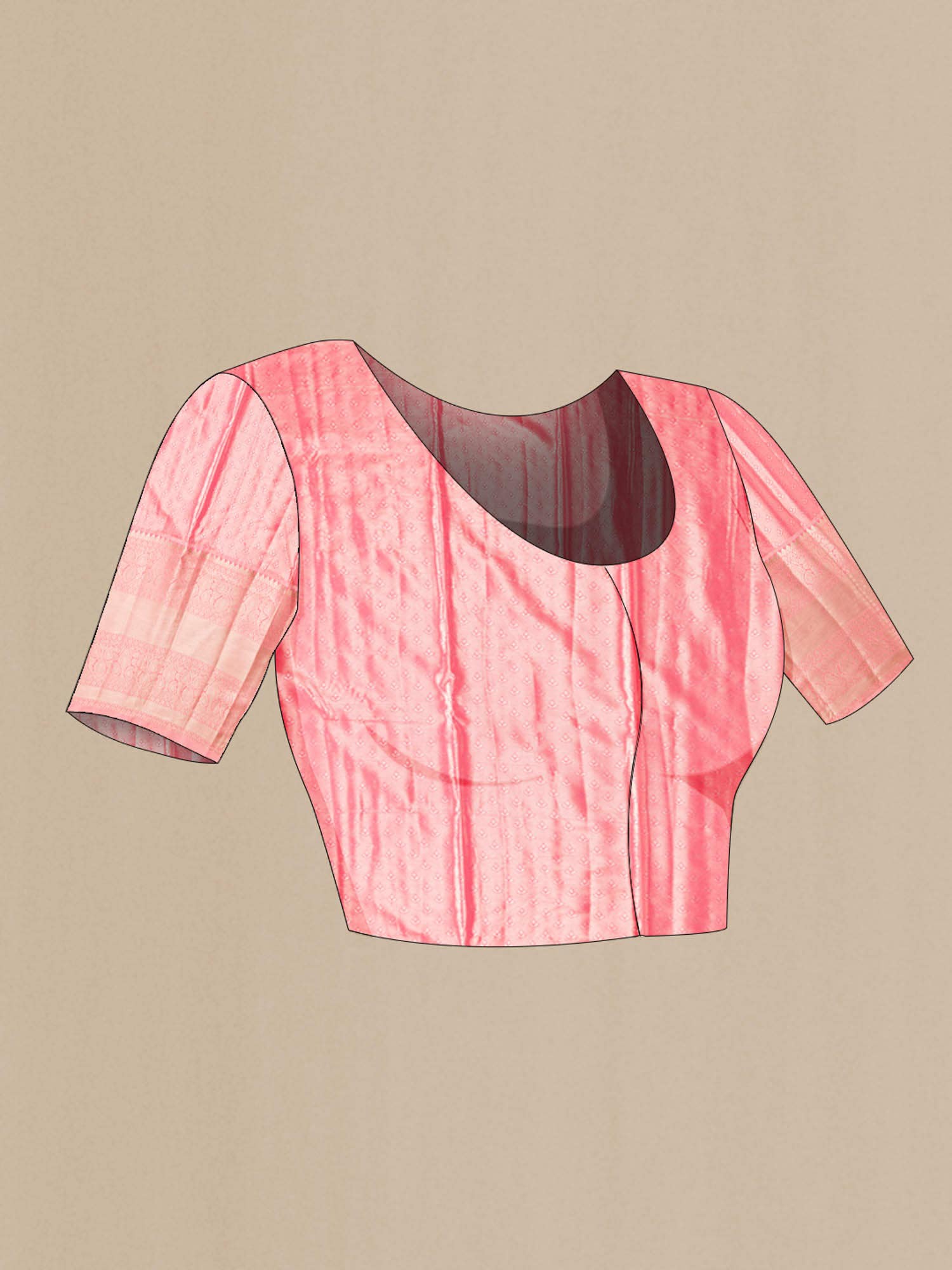 Pink Blended Art Silk Saree