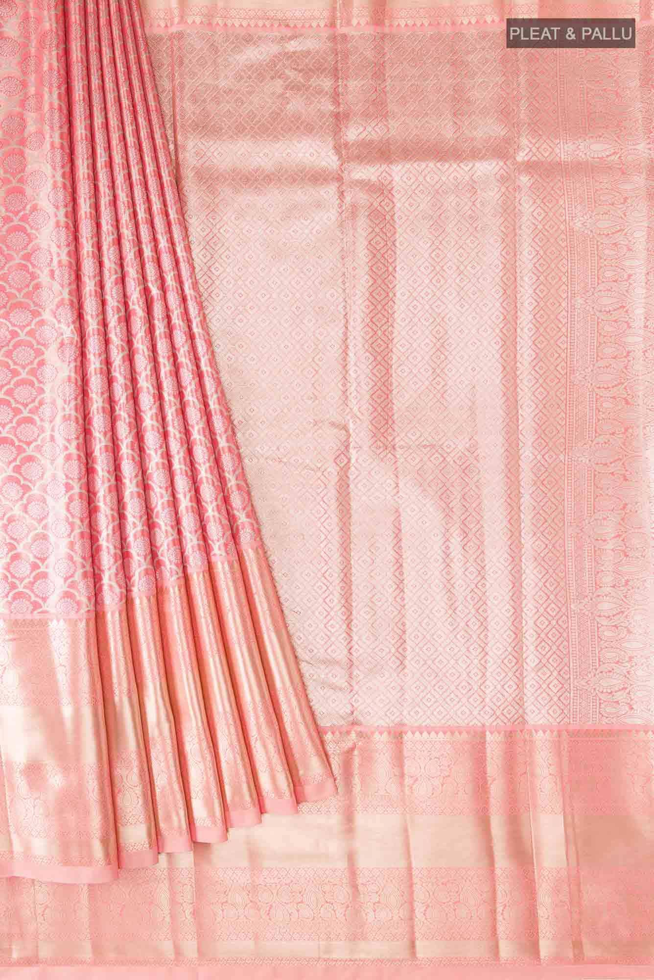 Pink Blended Art Silk Saree
