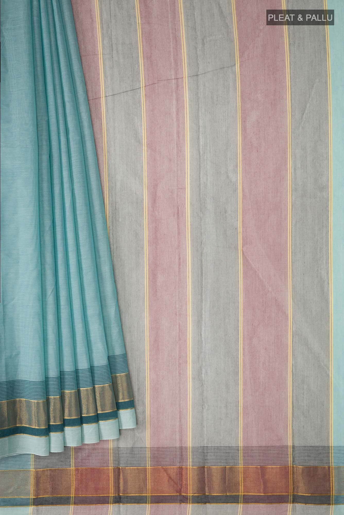Blue Kanchi Cotton Saree