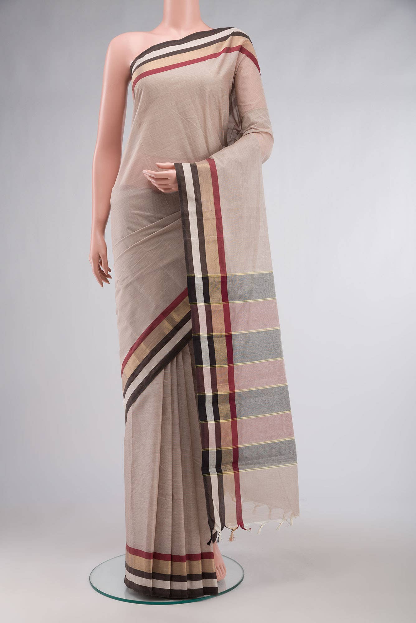 Beige Kanchi Cotton Saree