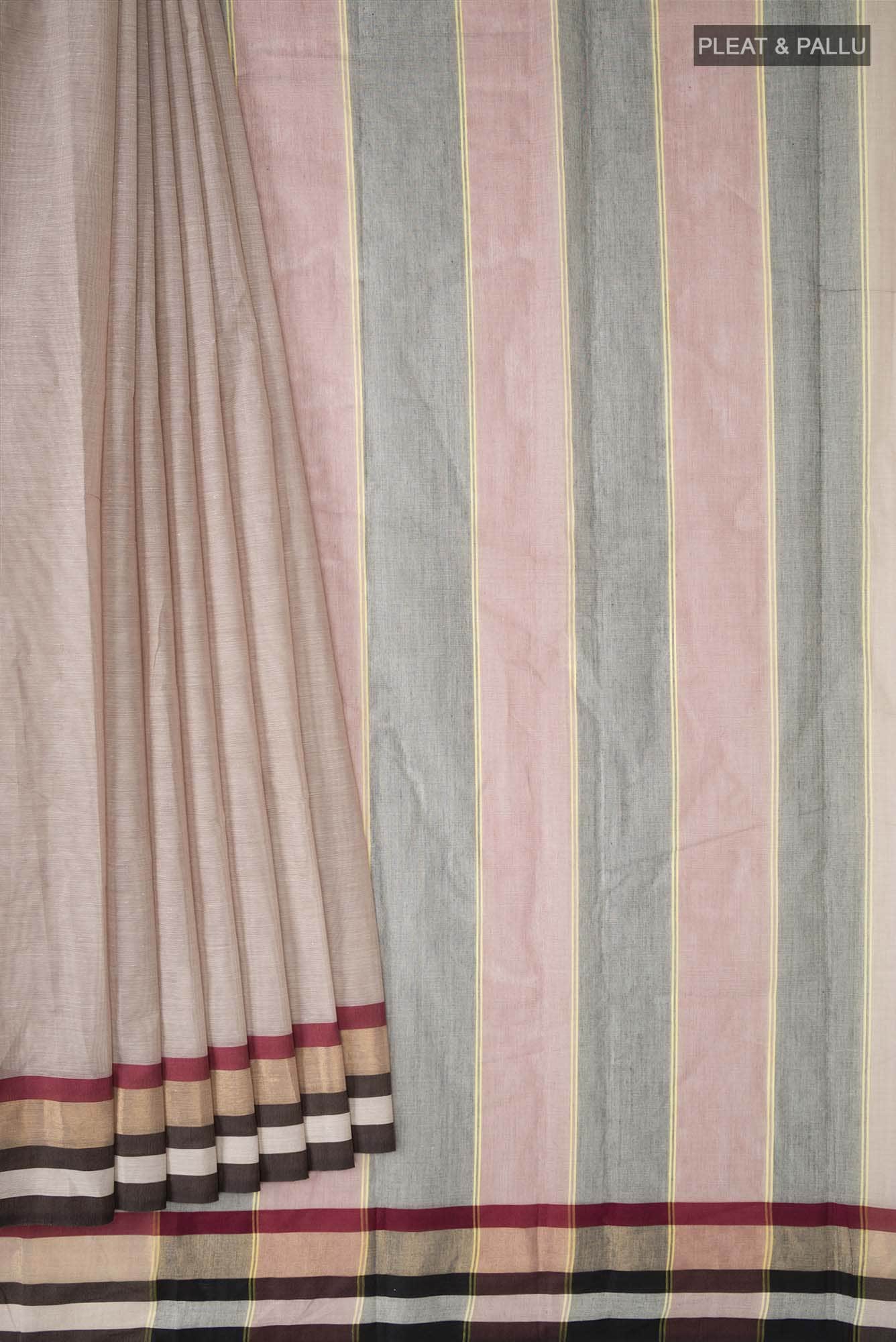 Beige Kanchi Cotton Saree