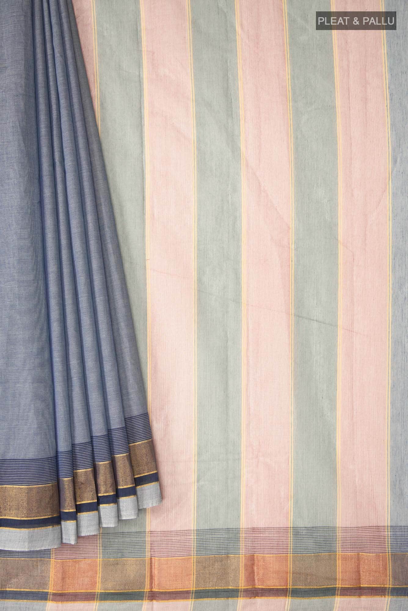 Blue Kanchi Cotton Saree