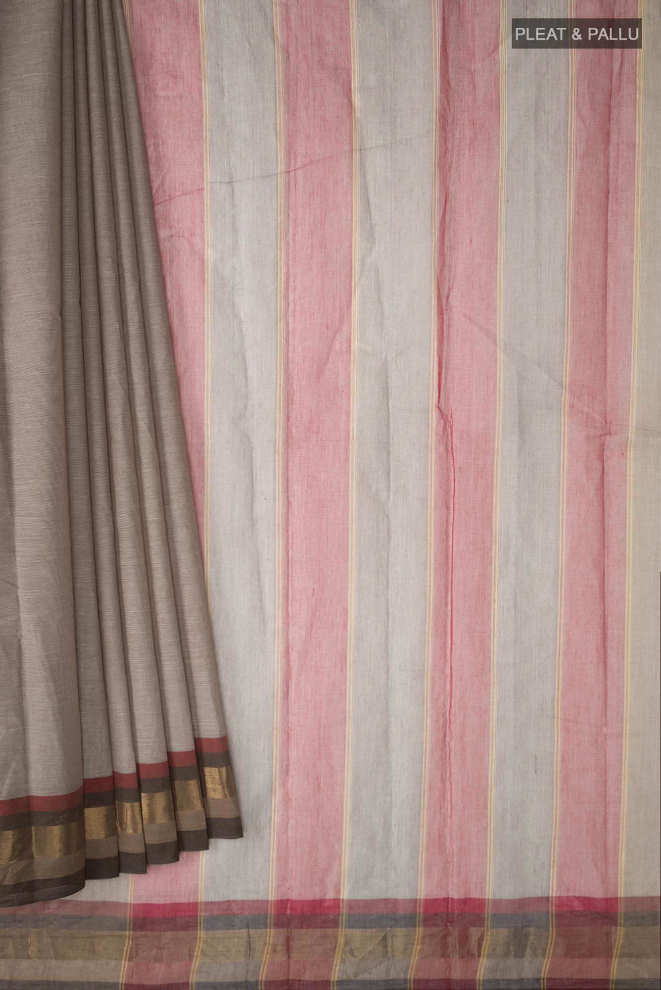 Brown Kanchi Cotton Saree