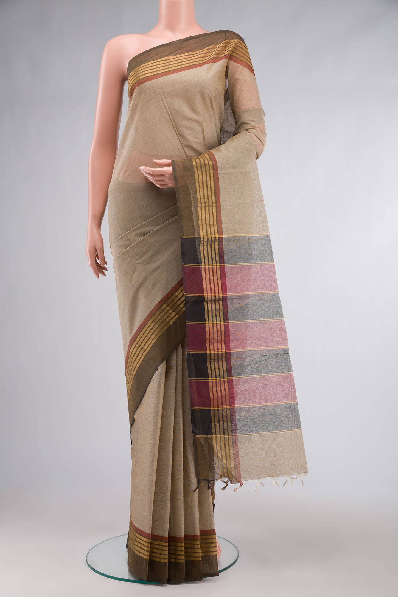 Beige Kanchi Cotton Saree