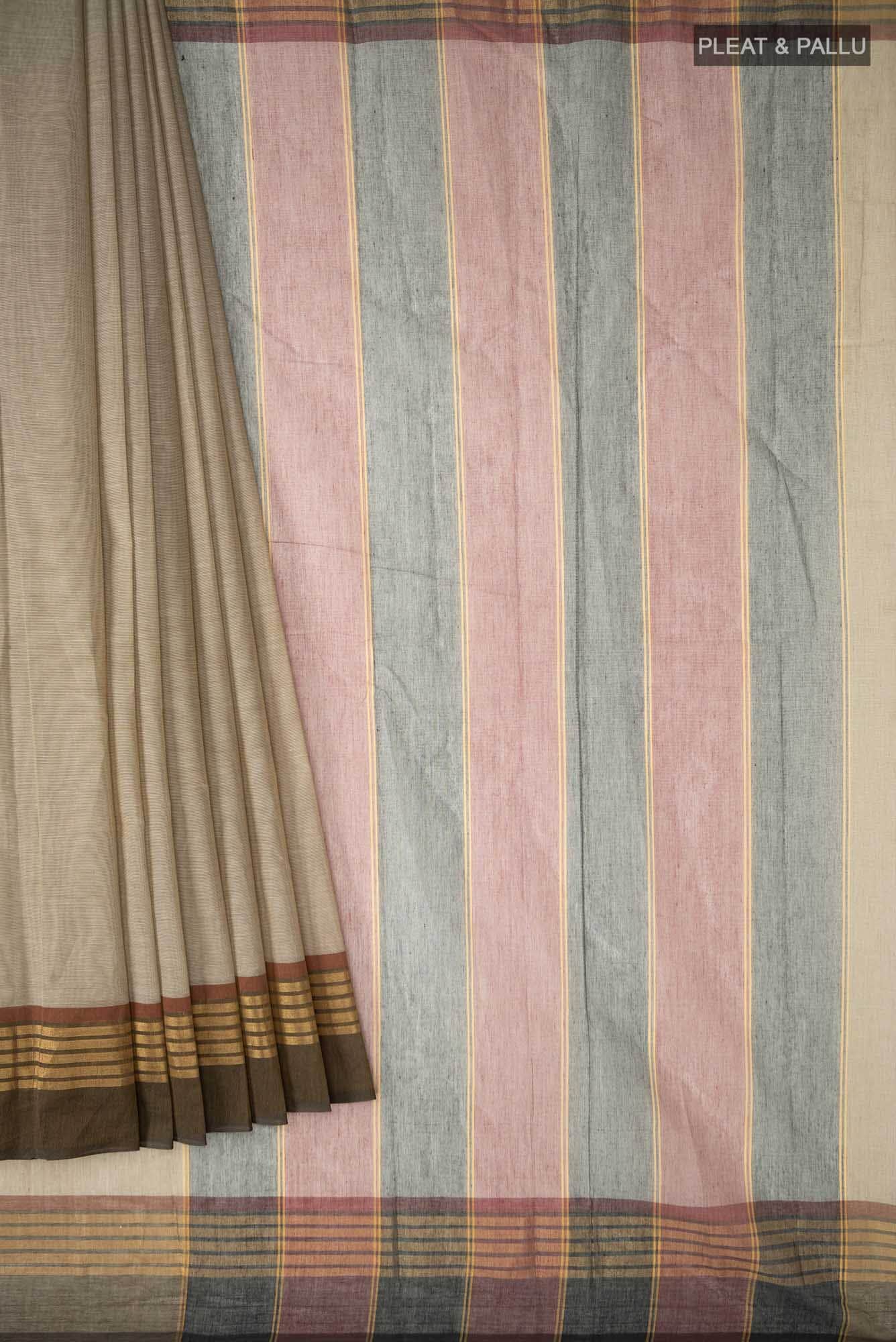 Beige Kanchi Cotton Saree