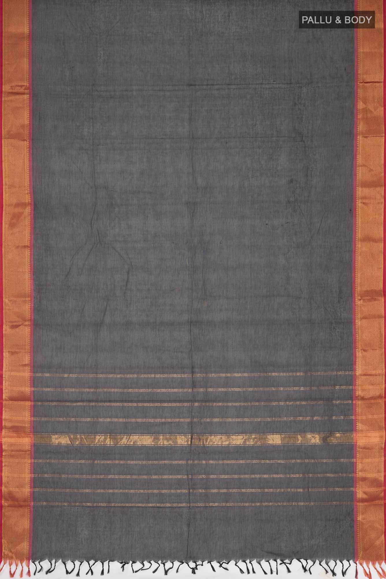 Black Kanchi Cotton Saree