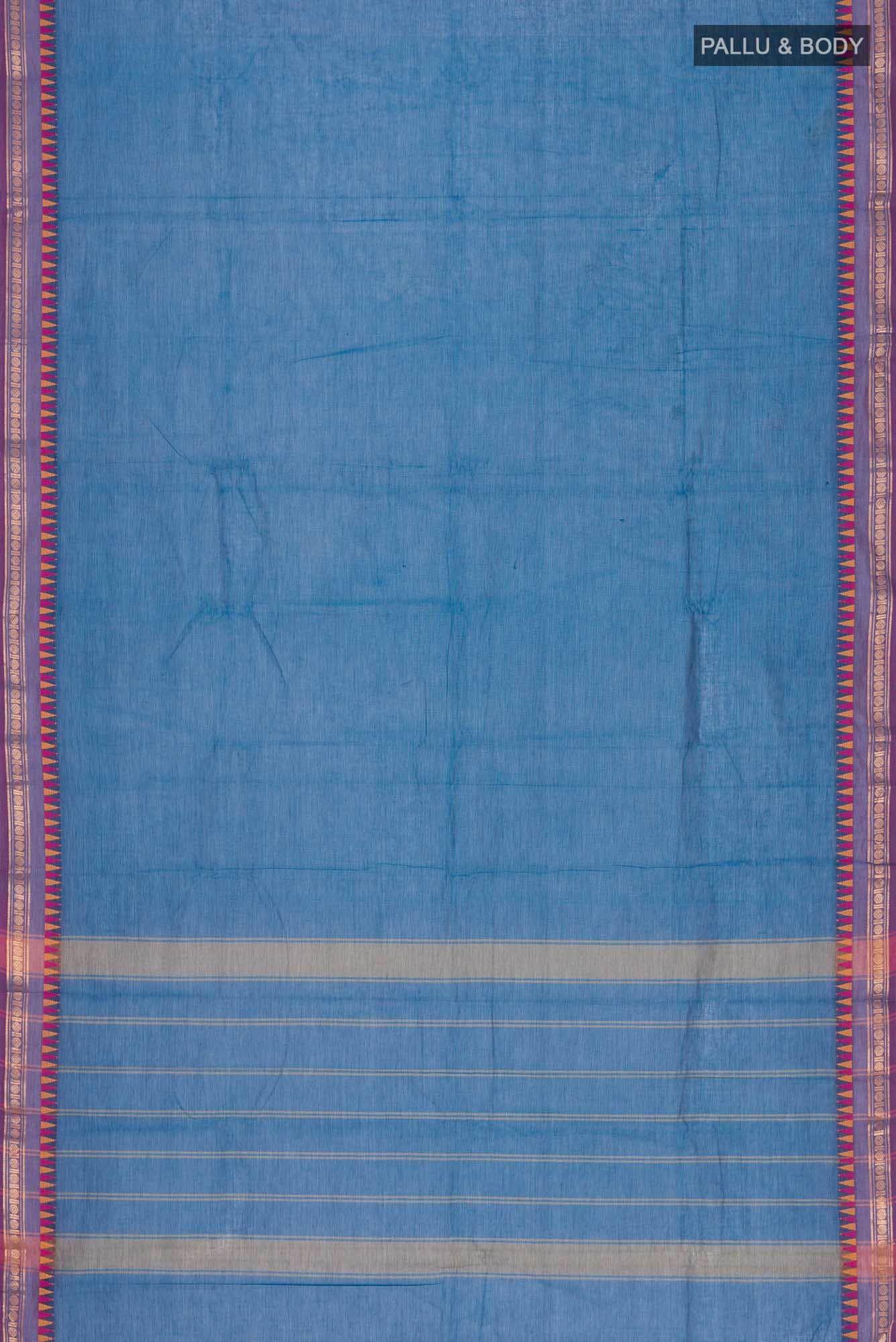 Blue Kanchi Cotton Saree