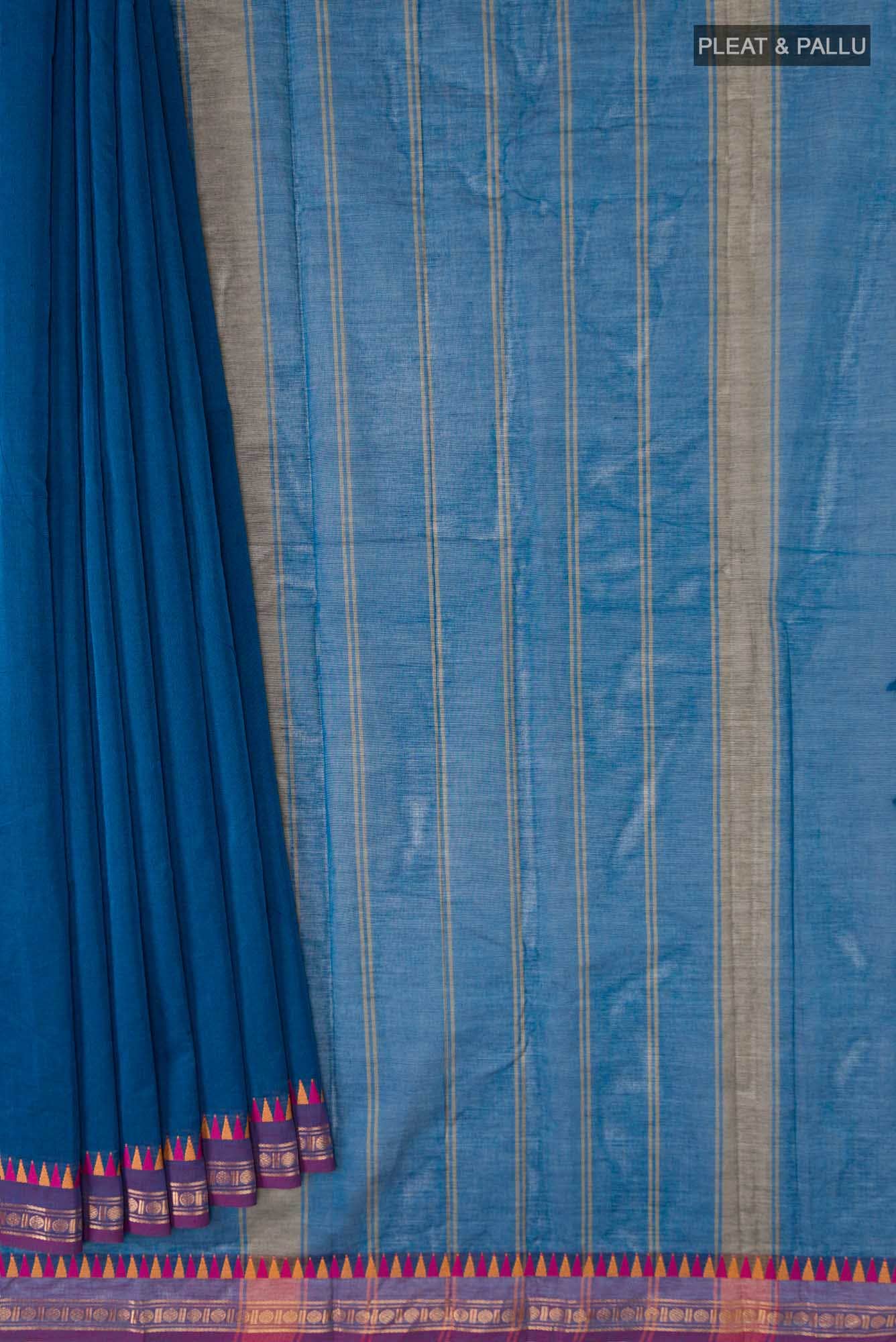 Blue Kanchi Cotton Saree