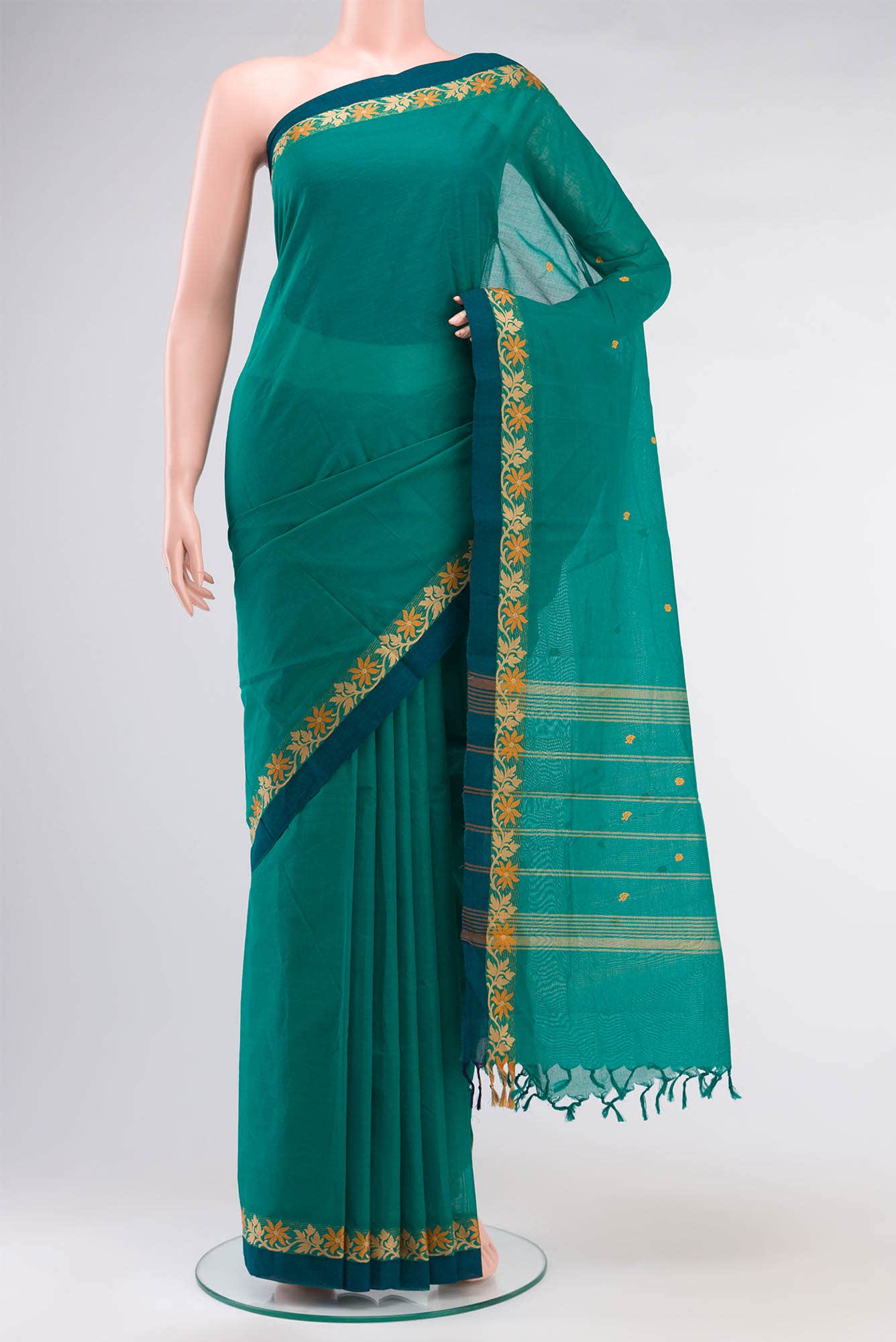 Green Kanchi Cotton Saree