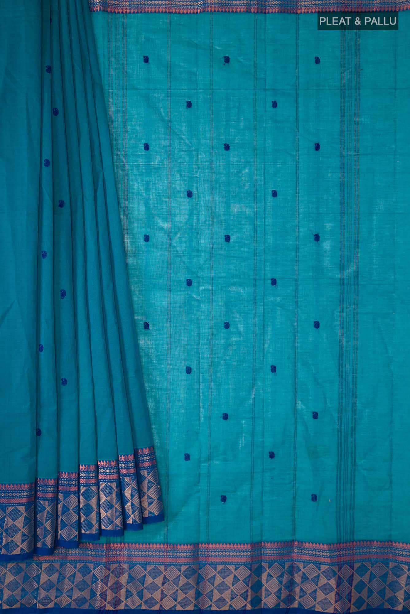 Blue Kanchi Cotton Saree