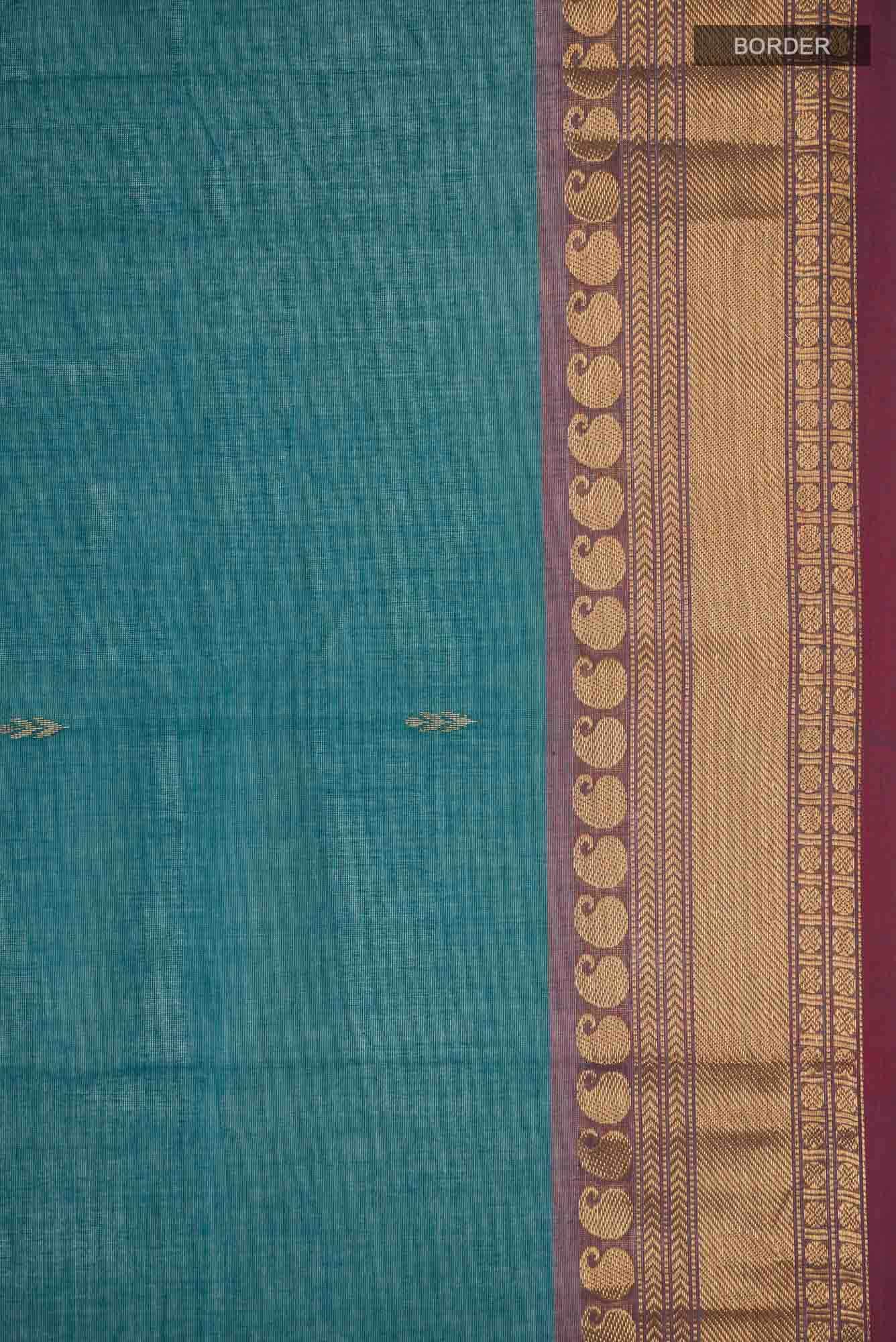 Blue Kanchi Cotton Saree