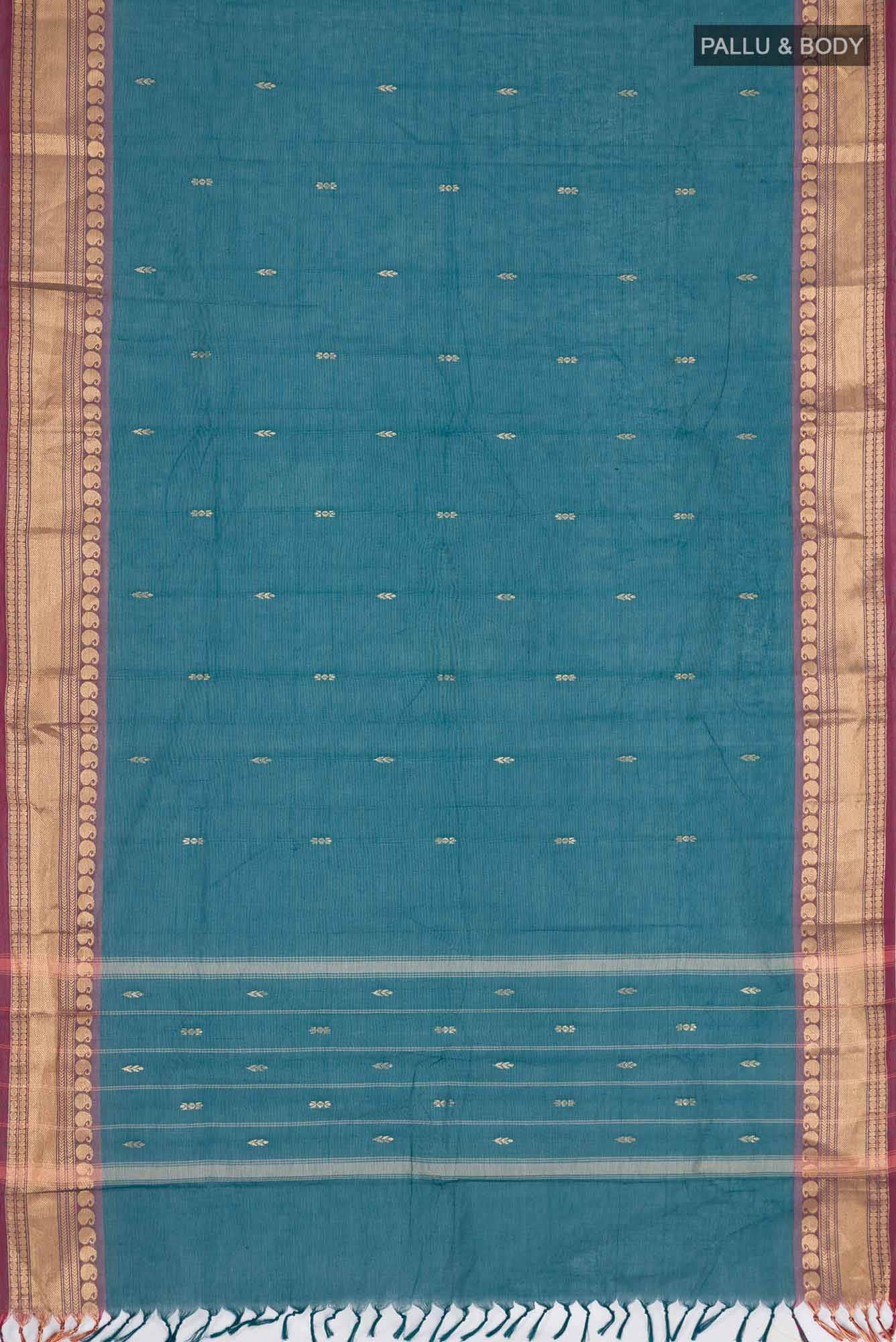 Blue Kanchi Cotton Saree