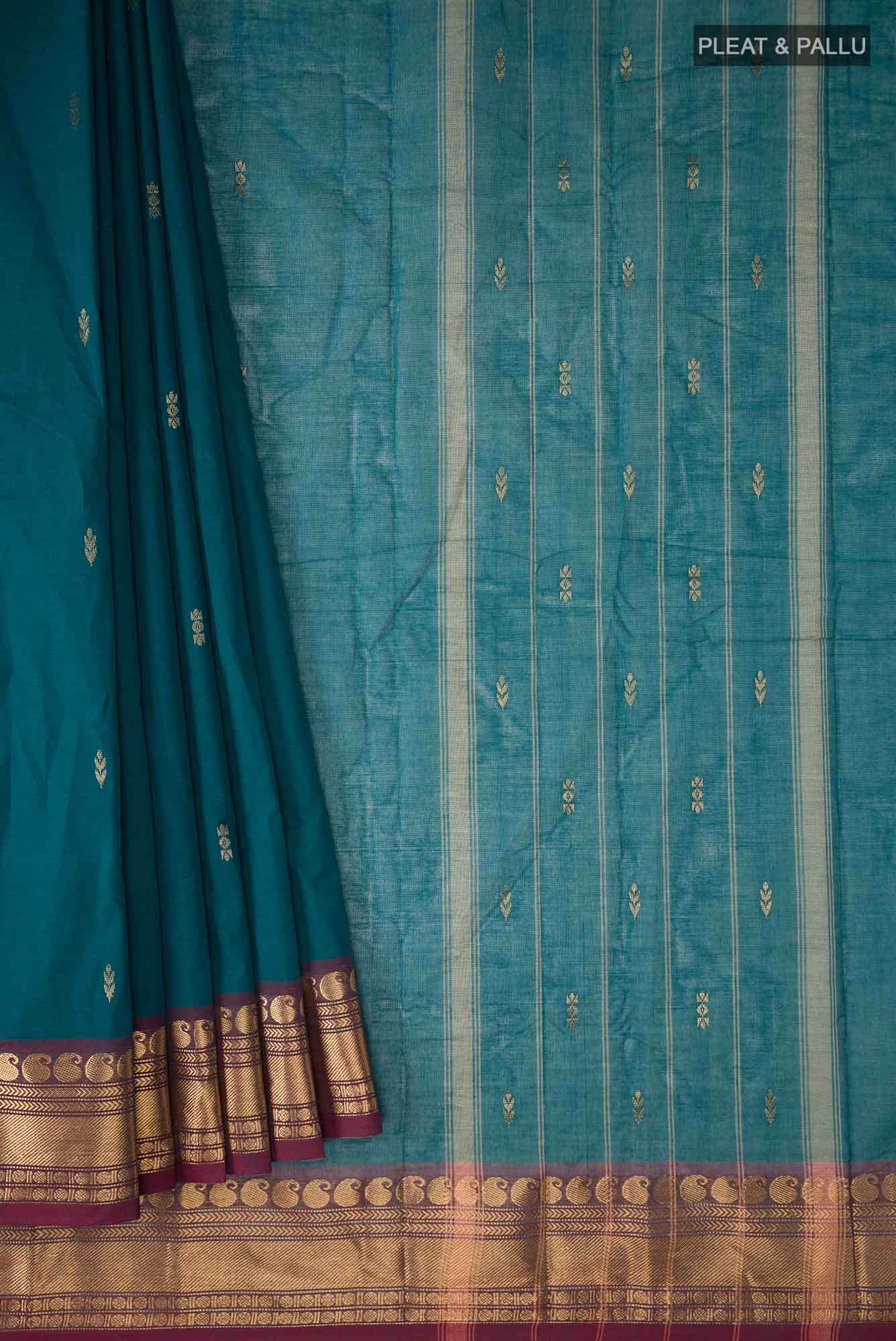 Blue Kanchi Cotton Saree
