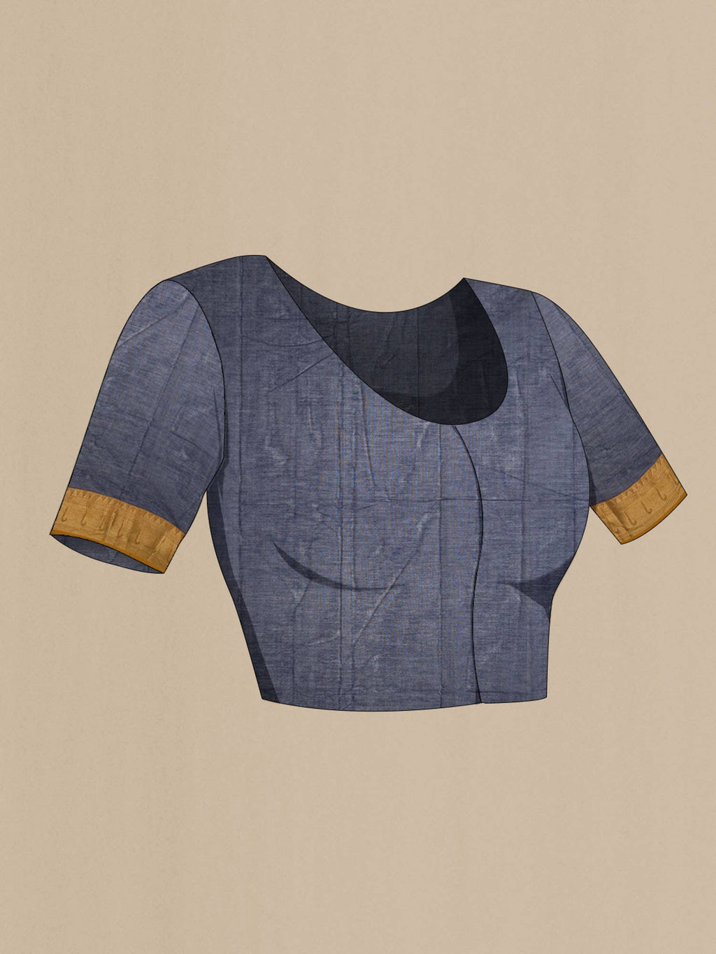 Navy Blue Kanchi Cotton Saree