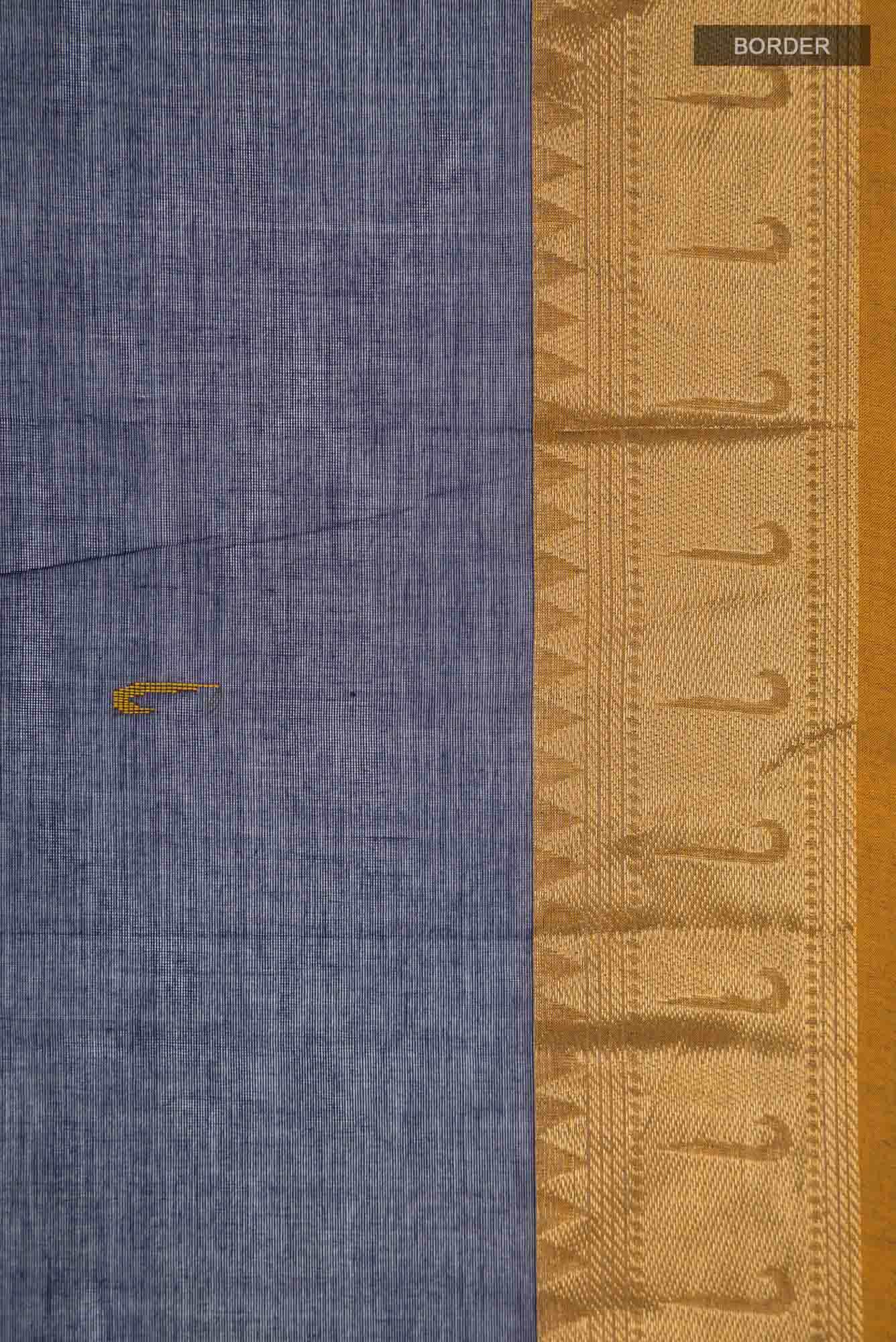 Navy Blue Kanchi Cotton Saree