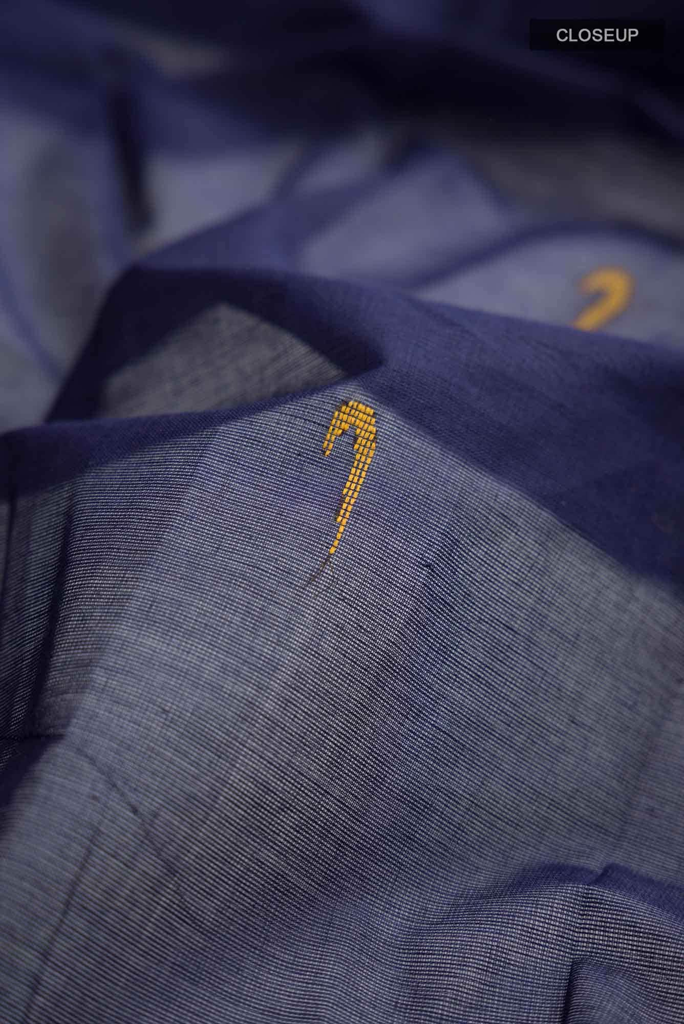 Navy Blue Kanchi Cotton Saree