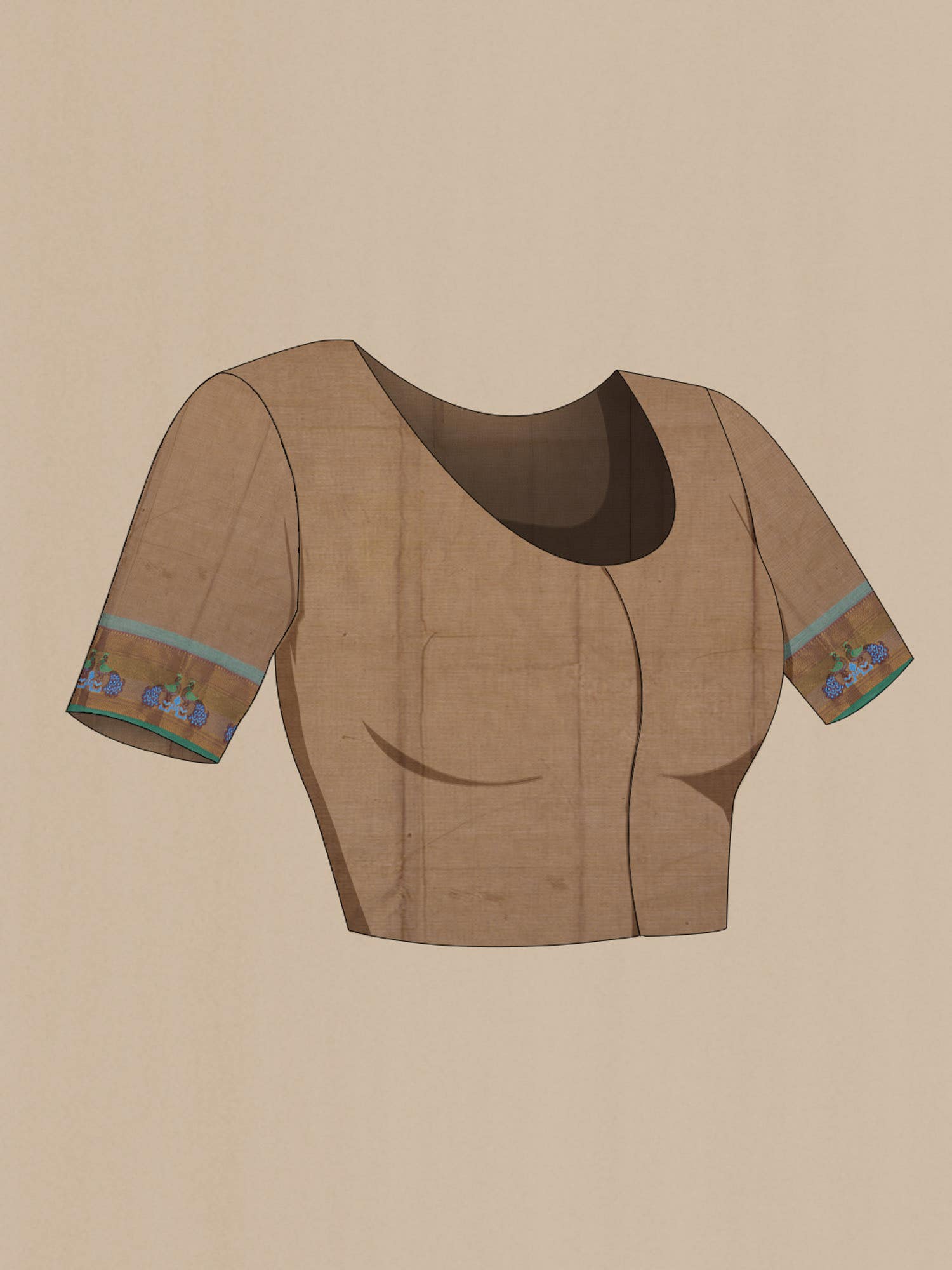 Brown Kanchi Cotton Saree