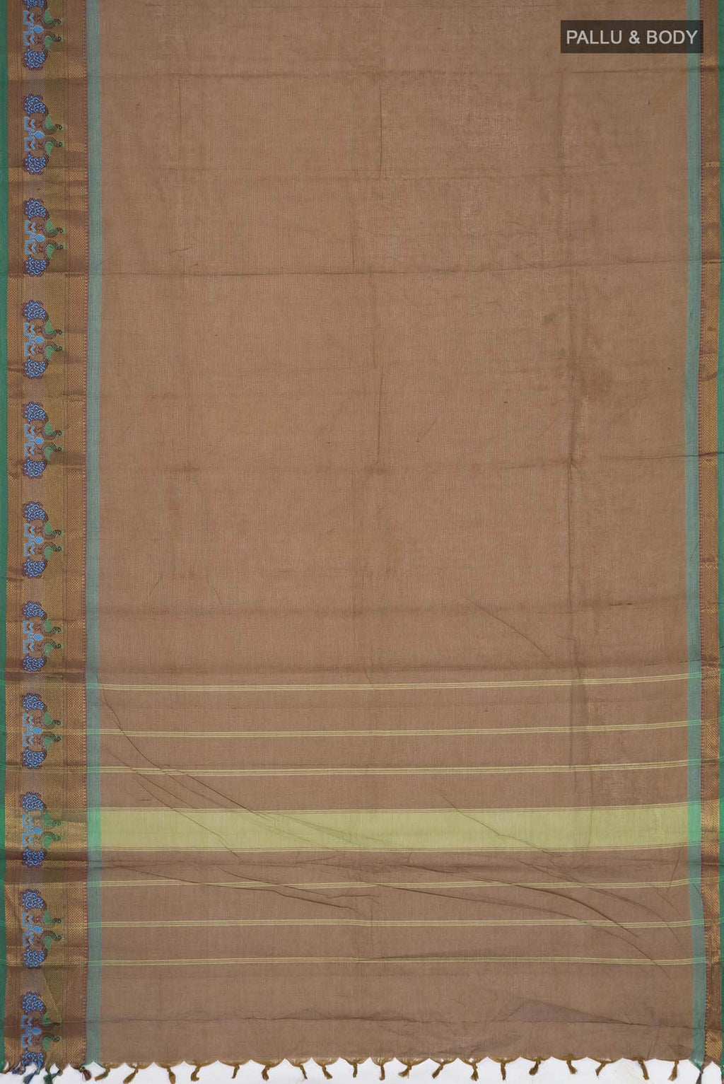 Brown Kanchi Cotton Saree