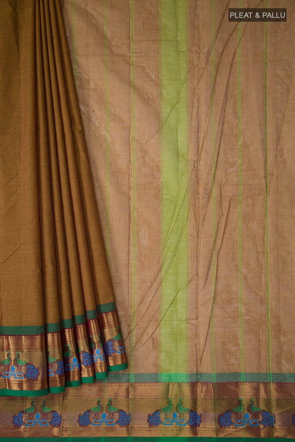 Brown Kanchi Cotton Saree