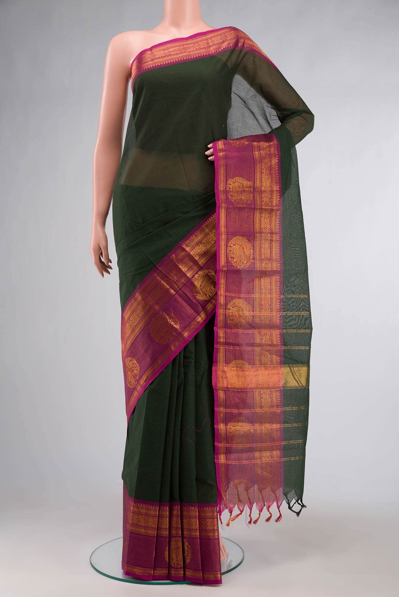 Green Kanchi Cotton Saree