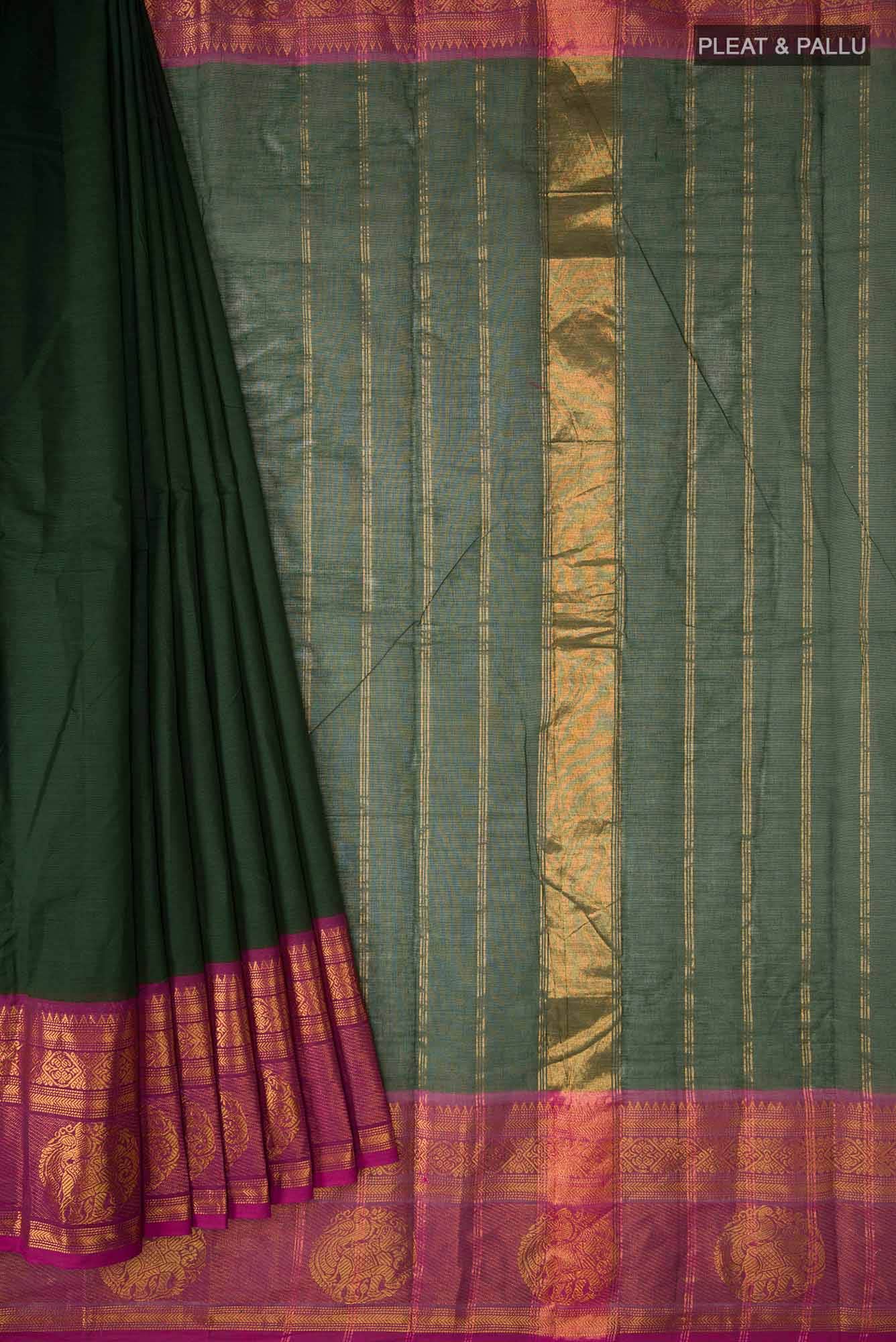 Green Kanchi Cotton Saree