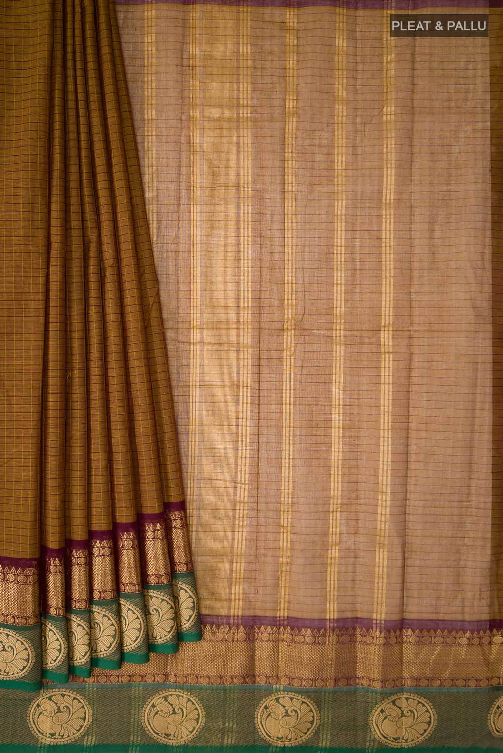 Brown Kanchi Cotton Saree
