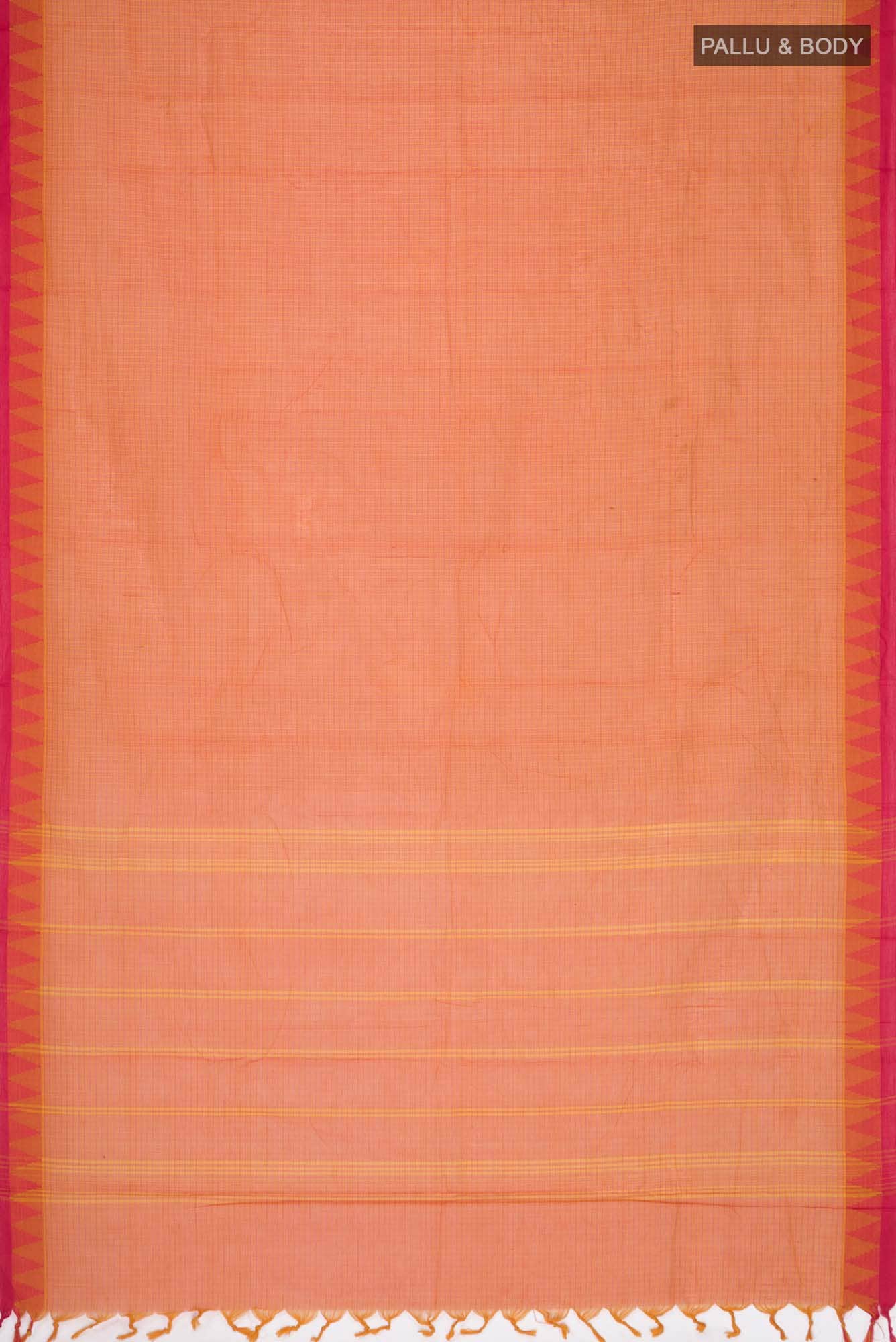 Orange Kanchi Cotton Saree