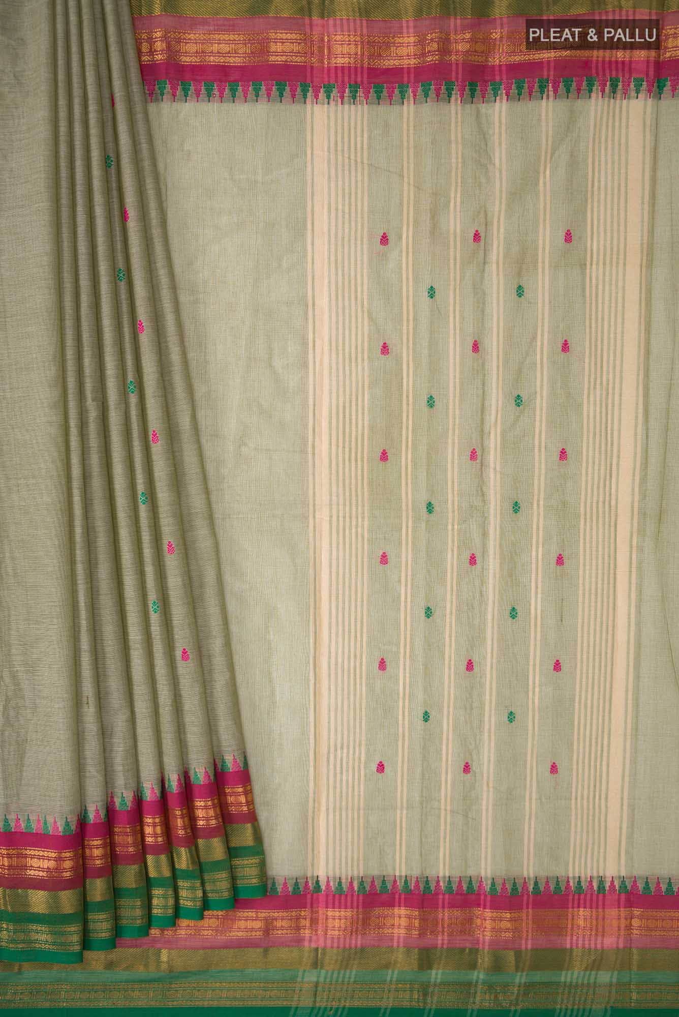 Green Kanchi Cotton Saree
