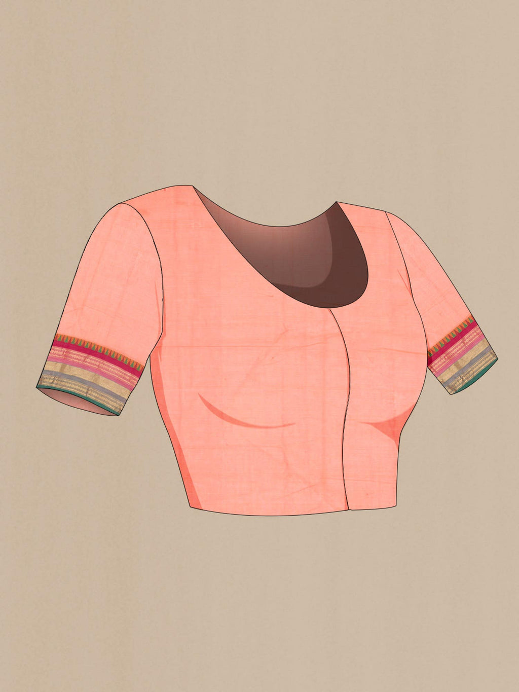 Orange Kanchi Cotton Saree