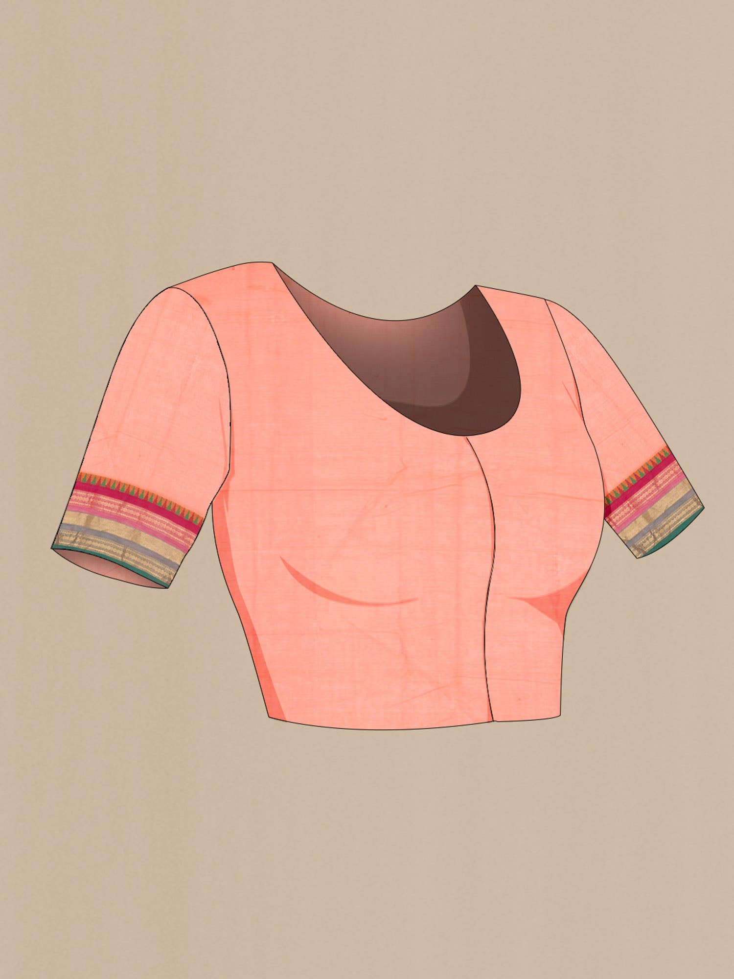 Orange Kanchi Cotton Saree