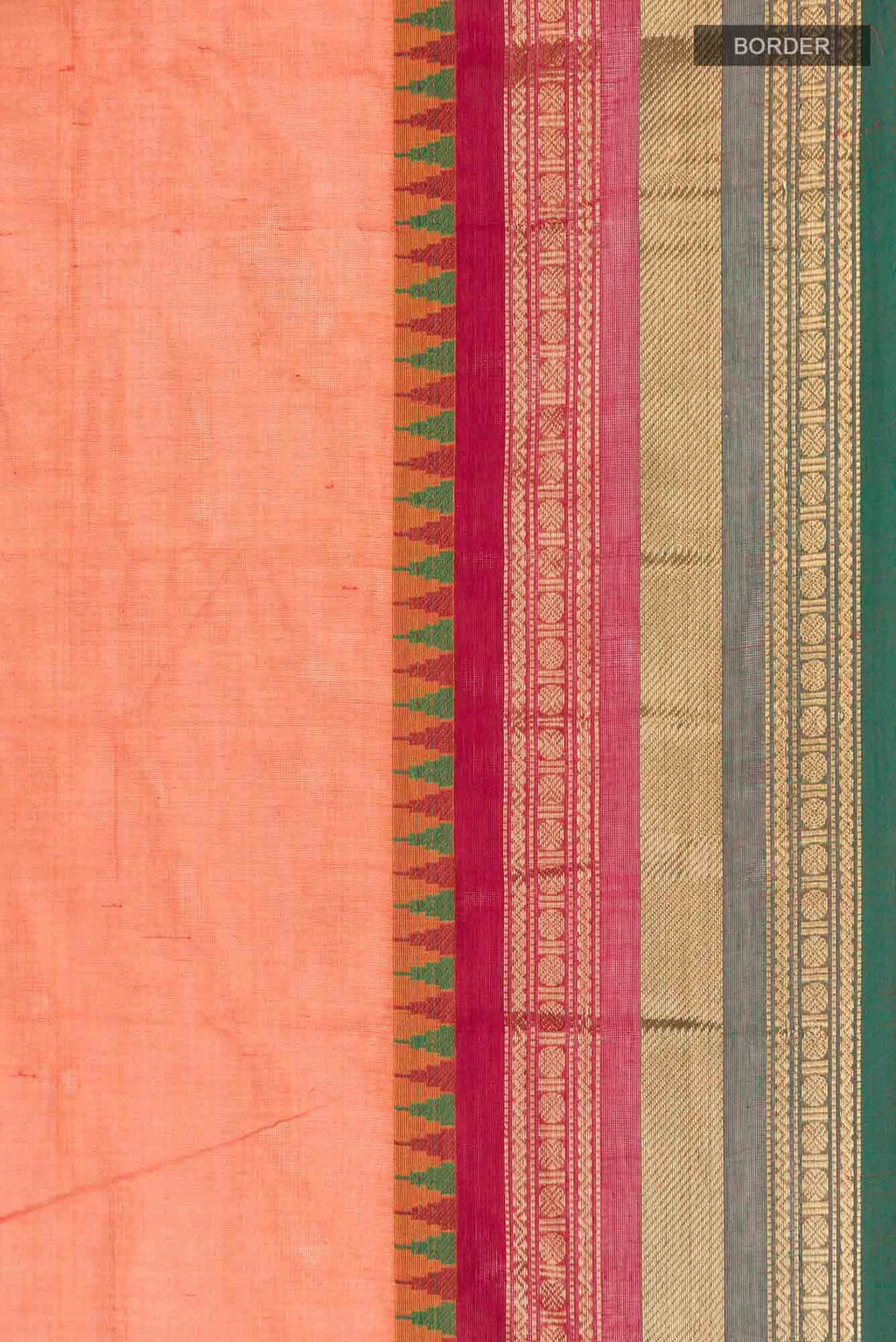 Orange Kanchi Cotton Saree
