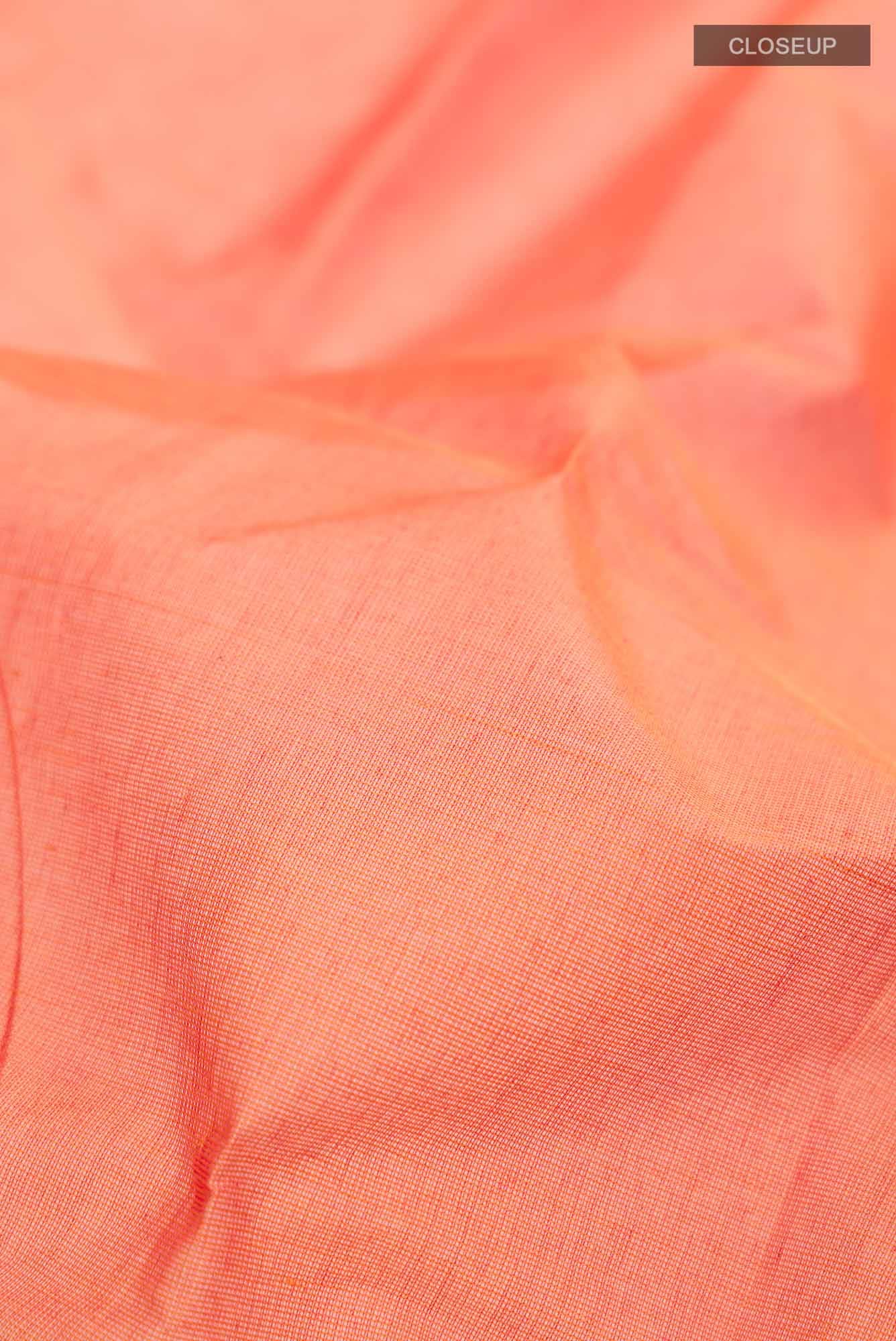 Orange Kanchi Cotton Saree