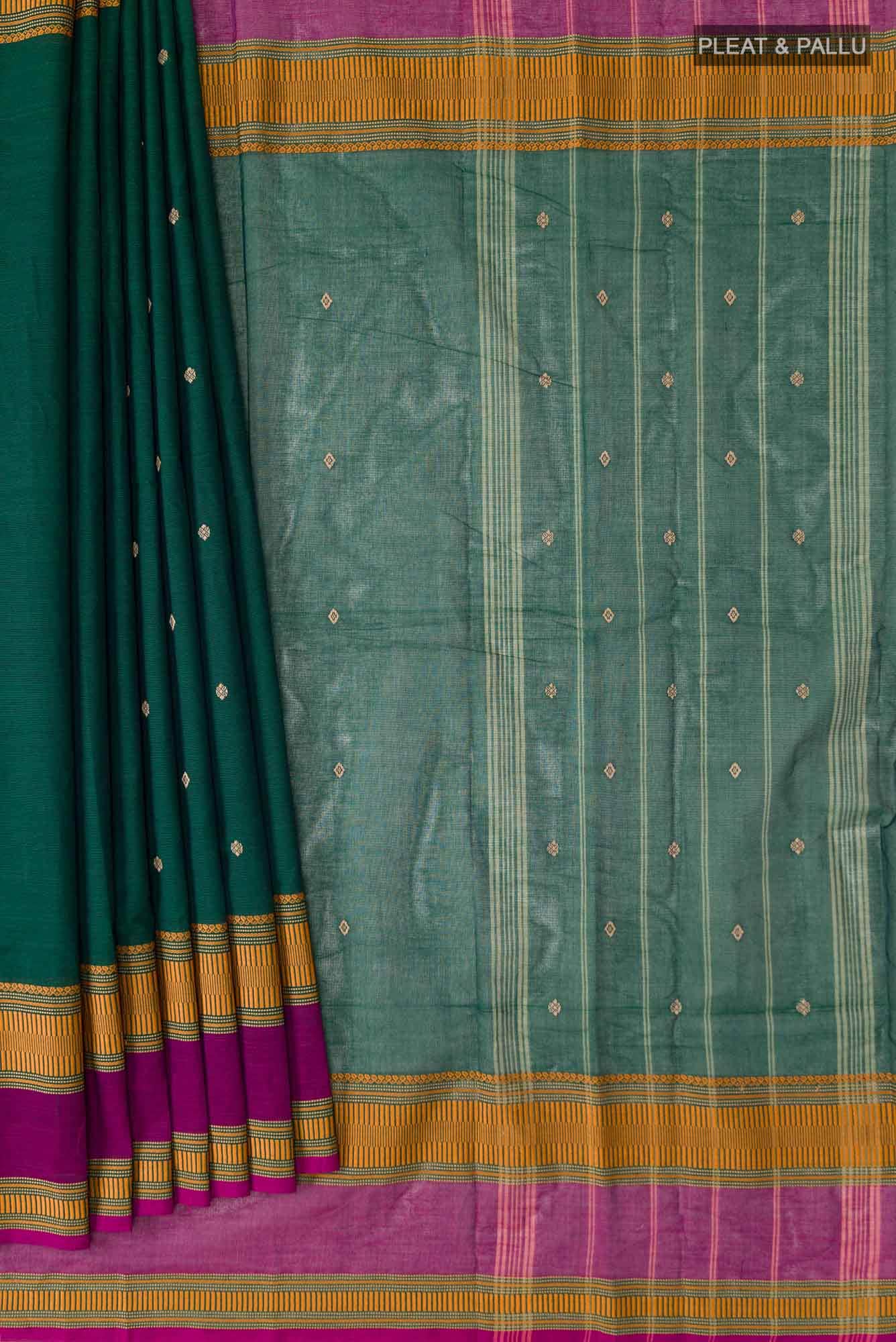 Green Kanchi Cotton Saree