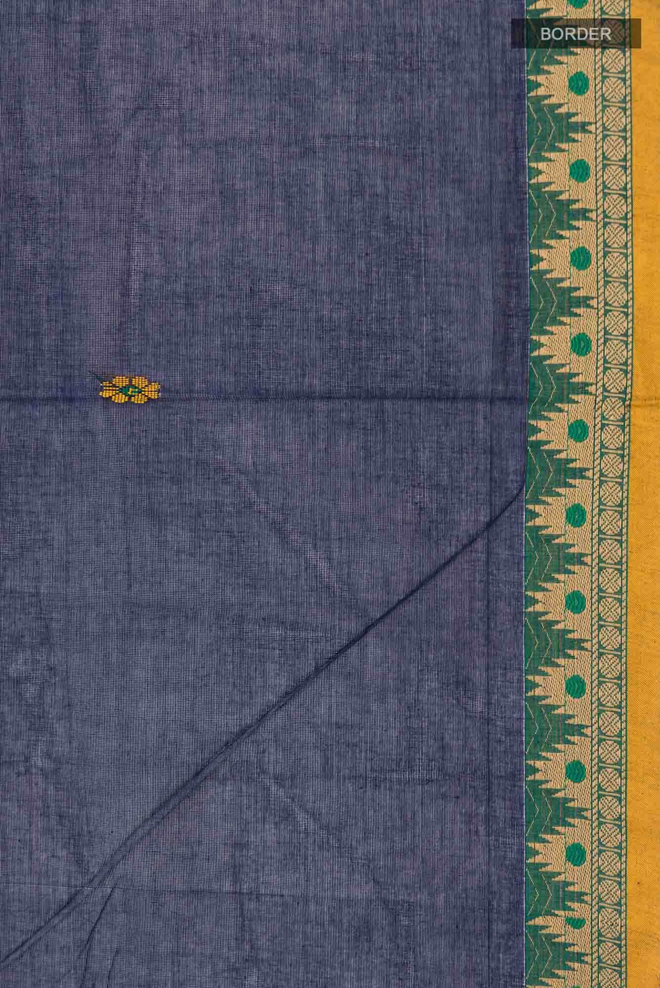 Navy Blue Kanchi Cotton Saree