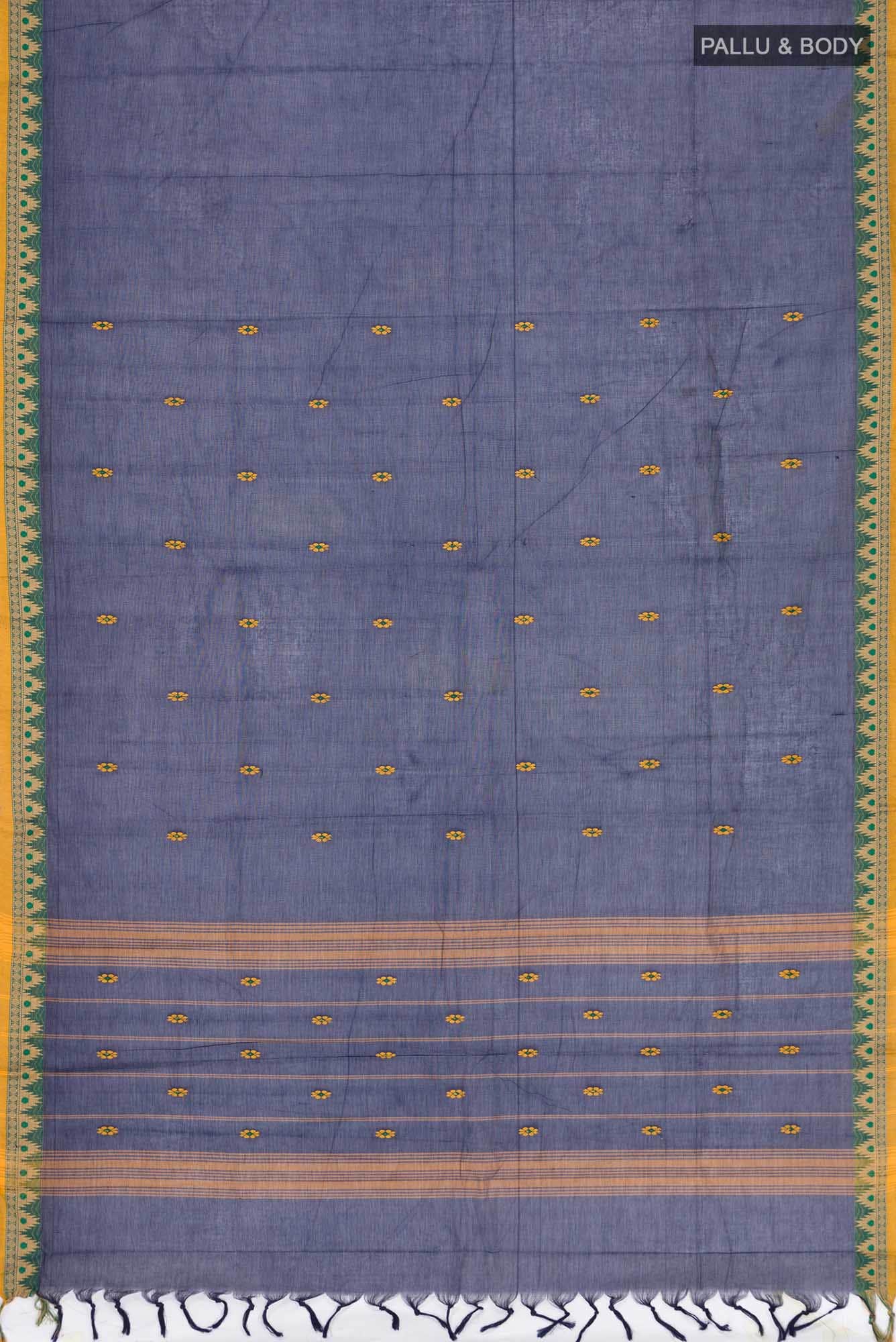 Navy Blue Kanchi Cotton Saree