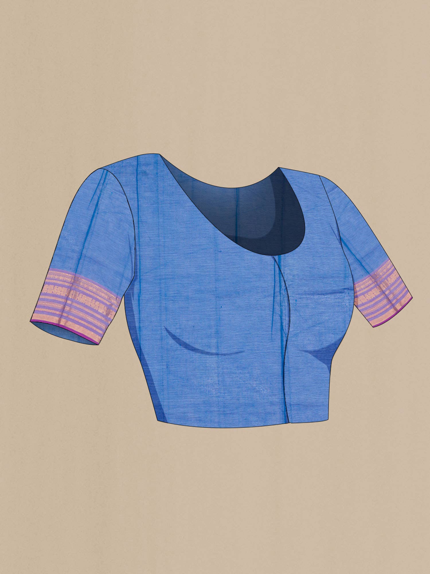 Blue Kanchi Cotton Saree
